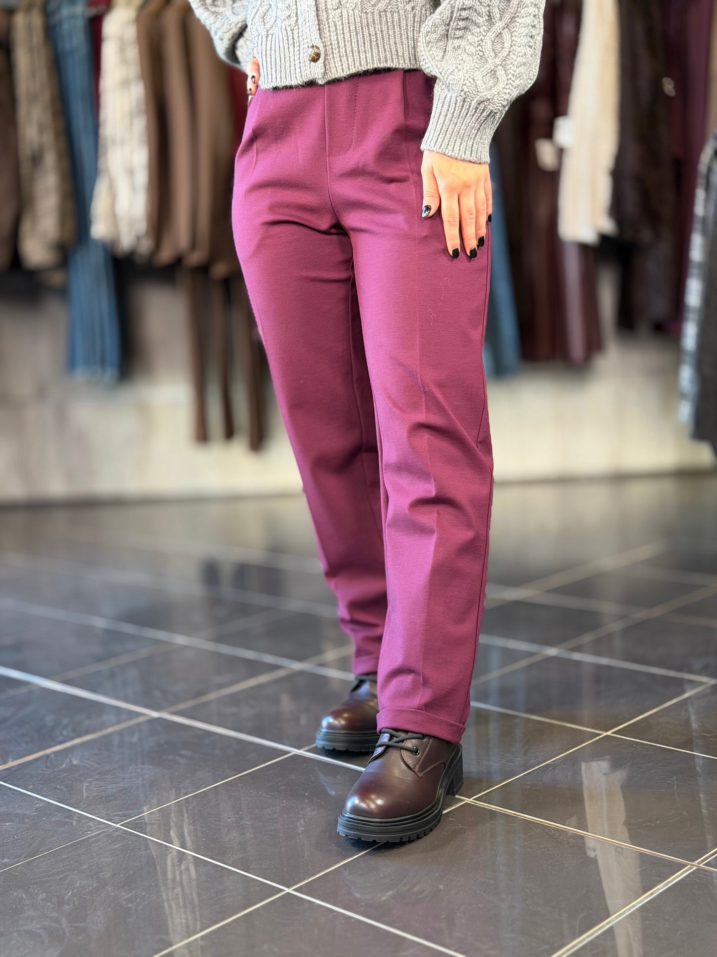 Pantalone Slim Borgogna 2407