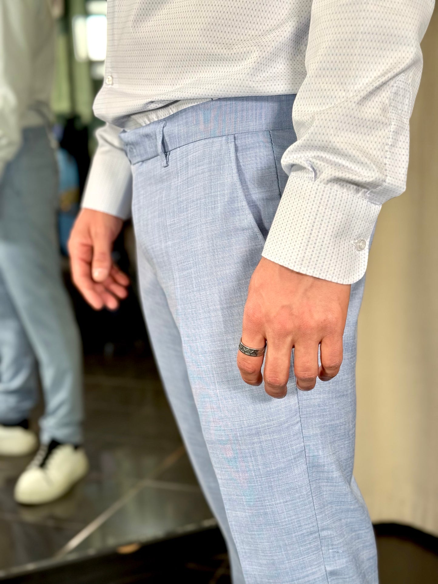 Abito (Pantalone + Giacca) azzurro 108