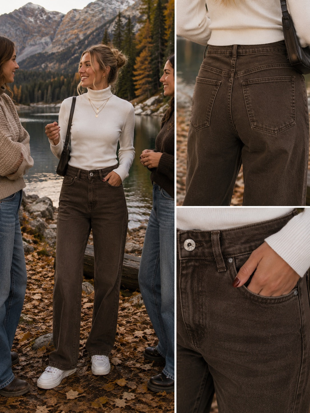 Jeans slim marrone