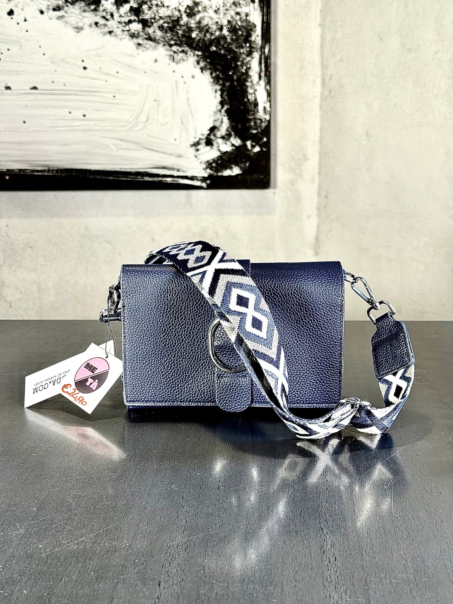 Mini bag a tracolla blu 342