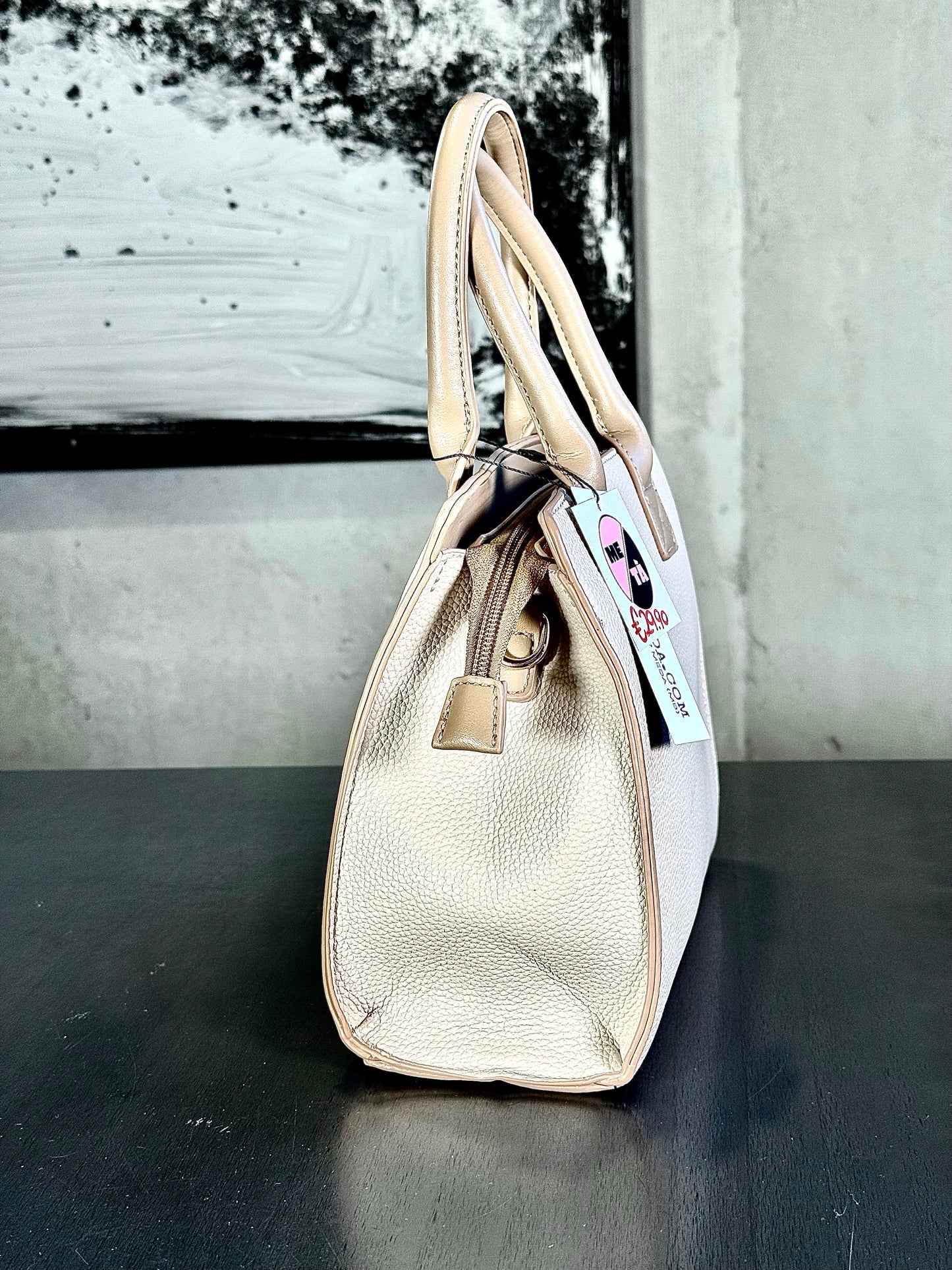 Mini bag beige con tracolla all’interno 329
