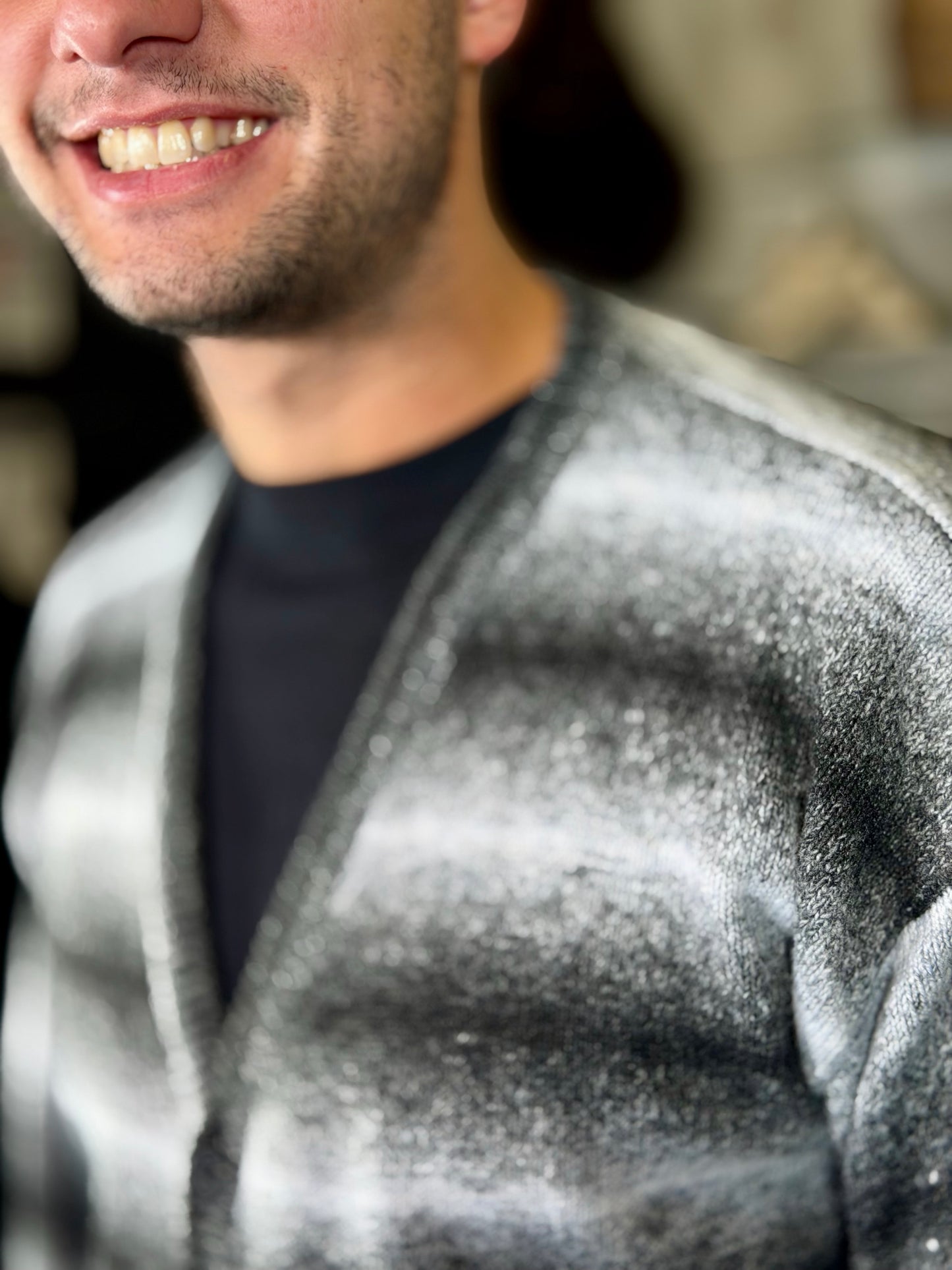 Cardigan tie dye grigio 2123