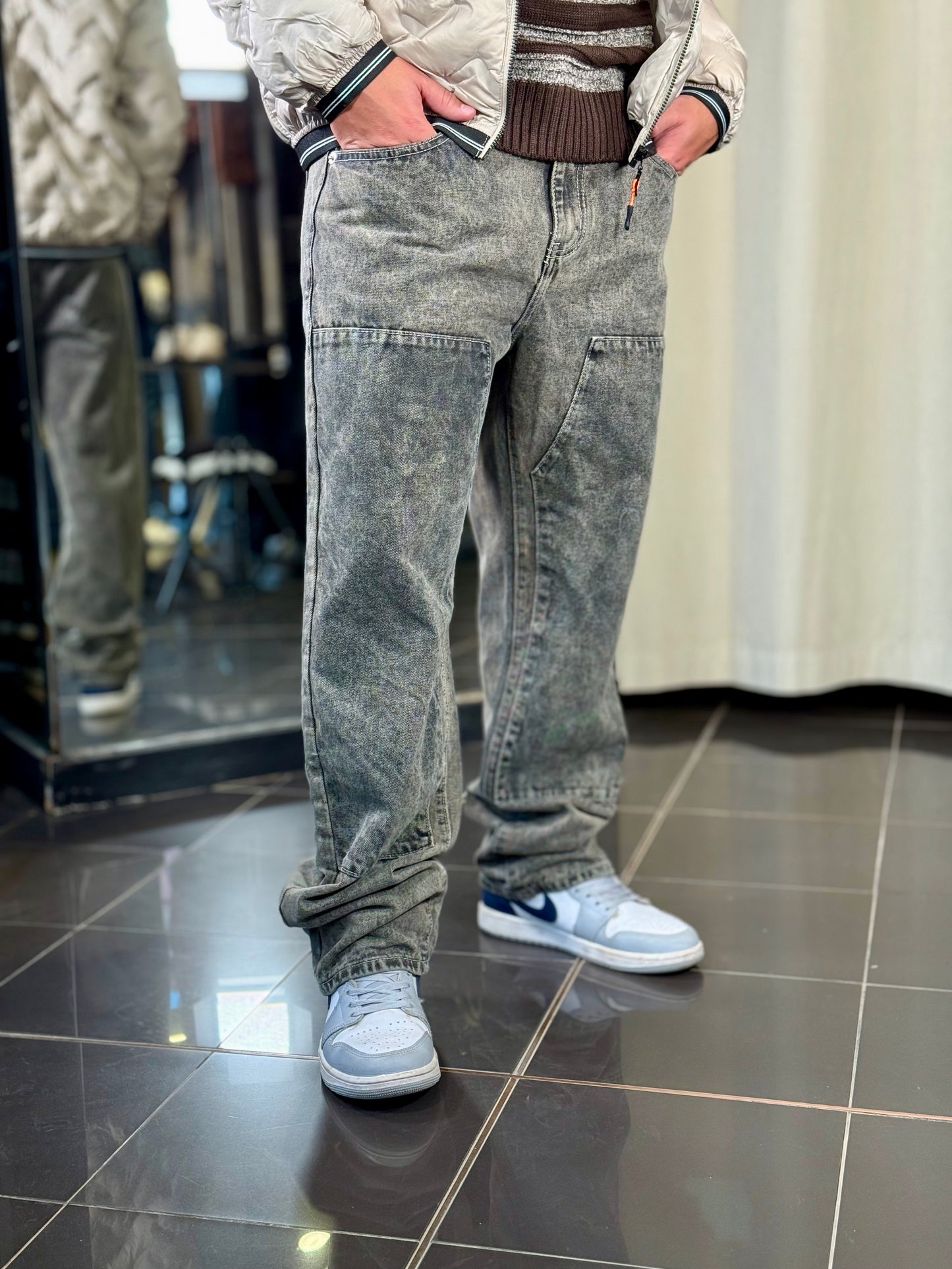 Jeans baggy slavato 2098