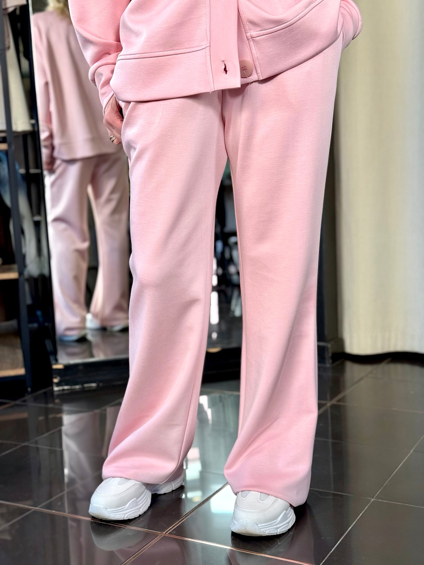 Pantalone tuta rosa a palazzo in taglia unica 202
