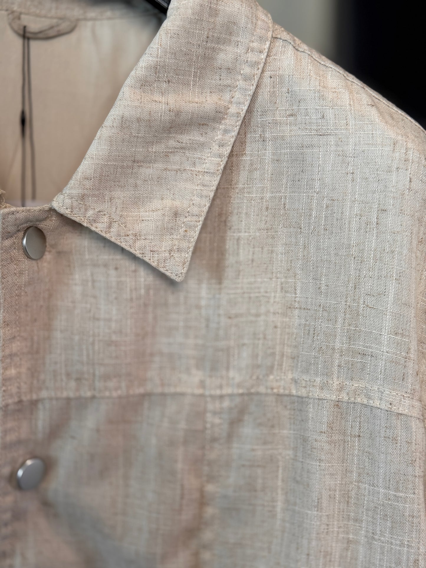 Giubbino beige in lino 2609