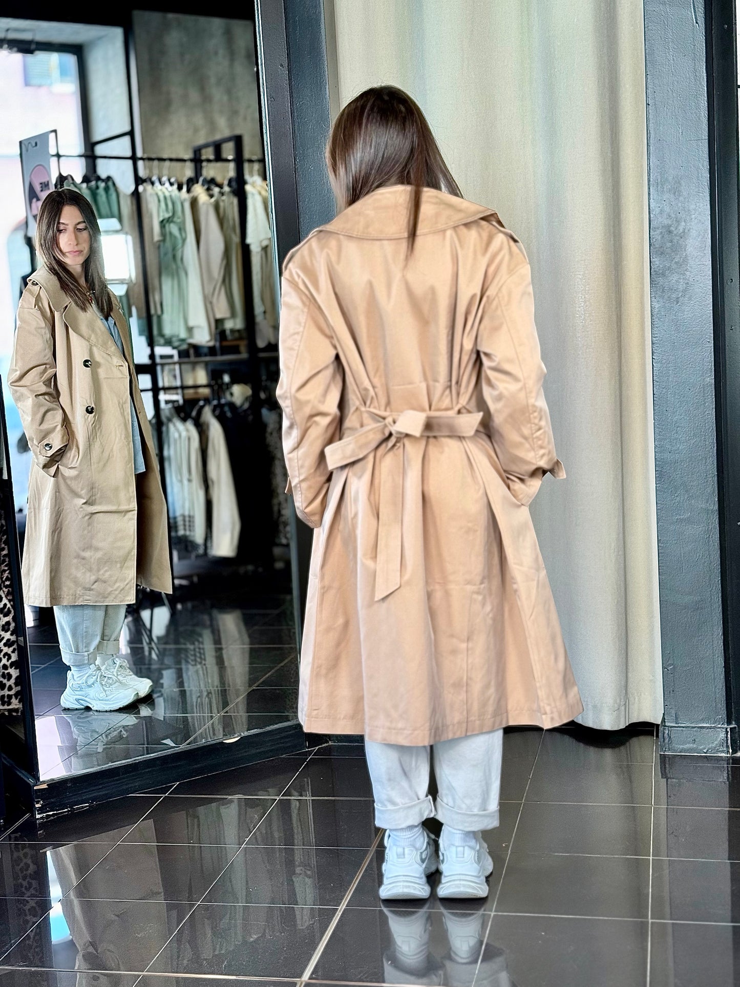 Trench beige in taglia unica 359