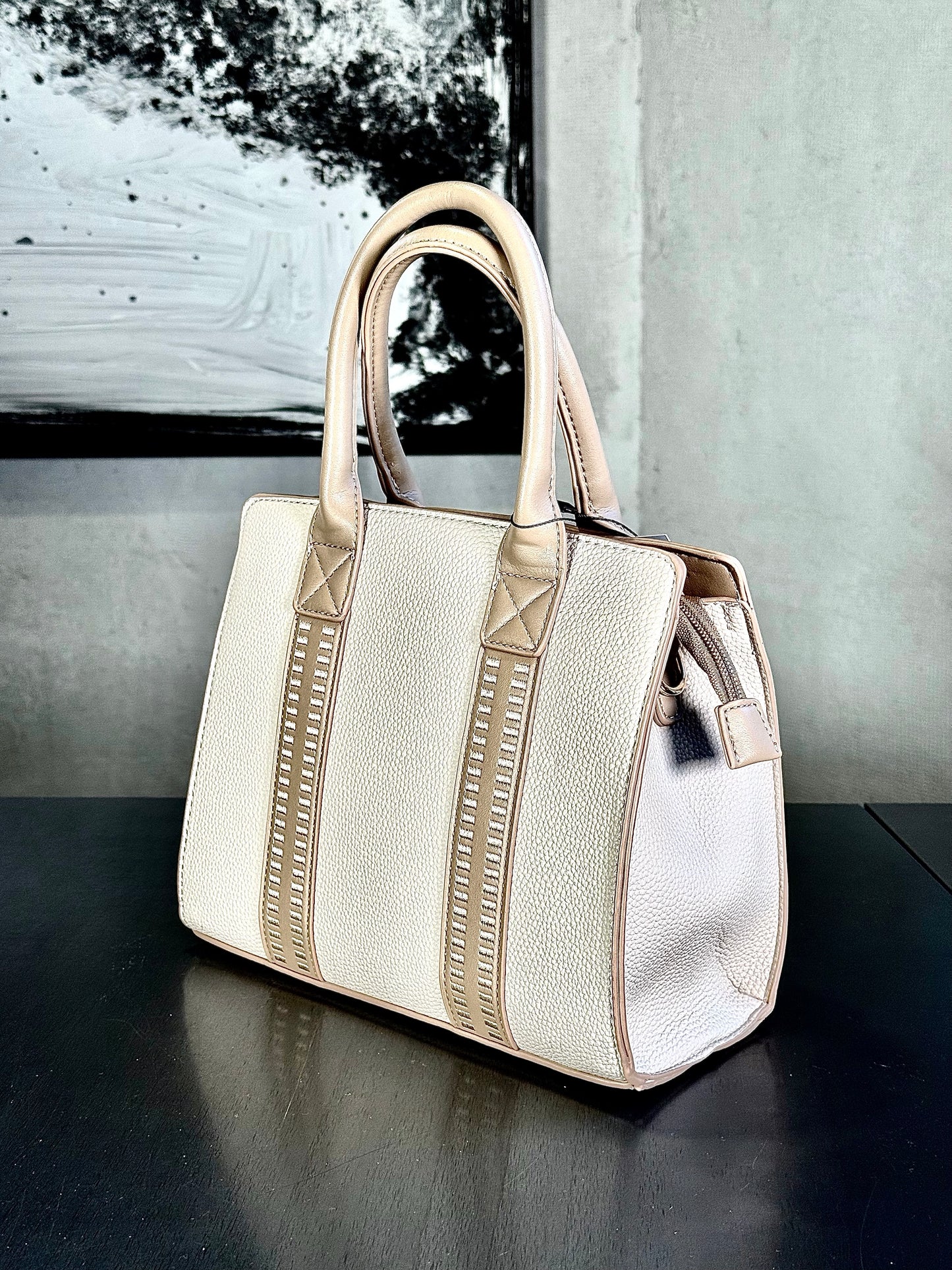 Mini bag beige con tracolla all’interno 329
