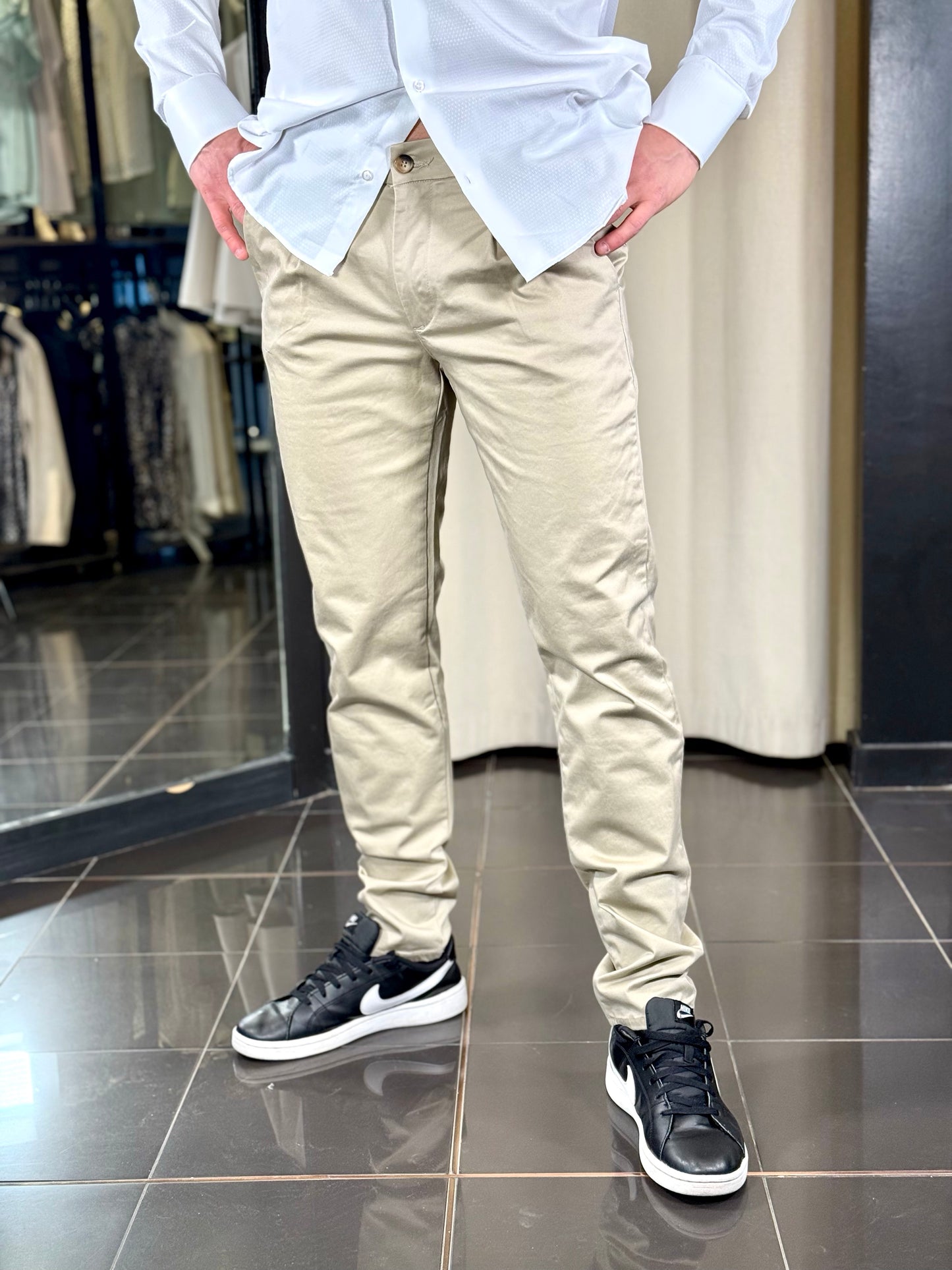 Pantalone Slim beige 119