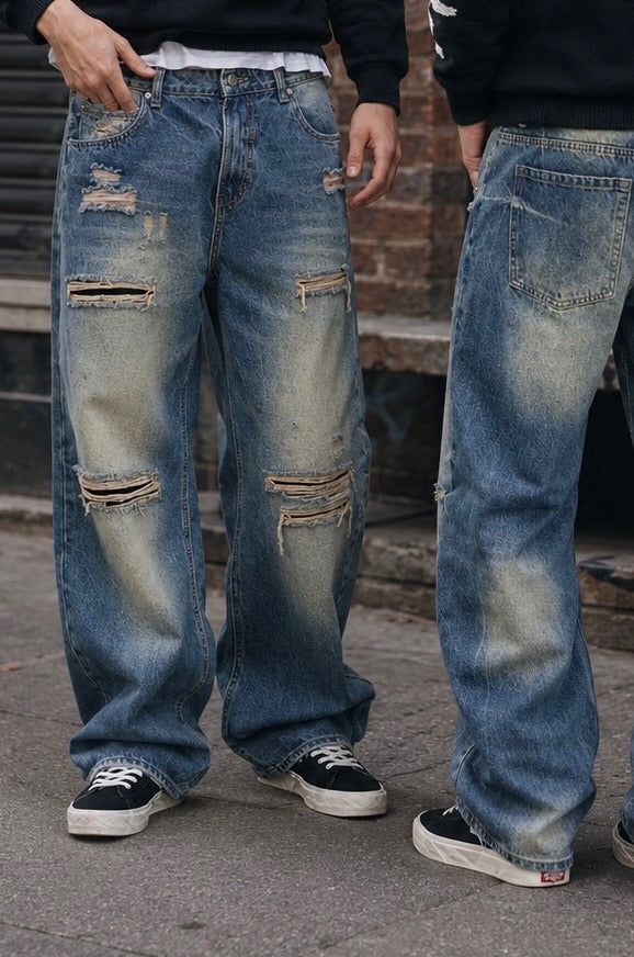 Jeans baloon con strappi