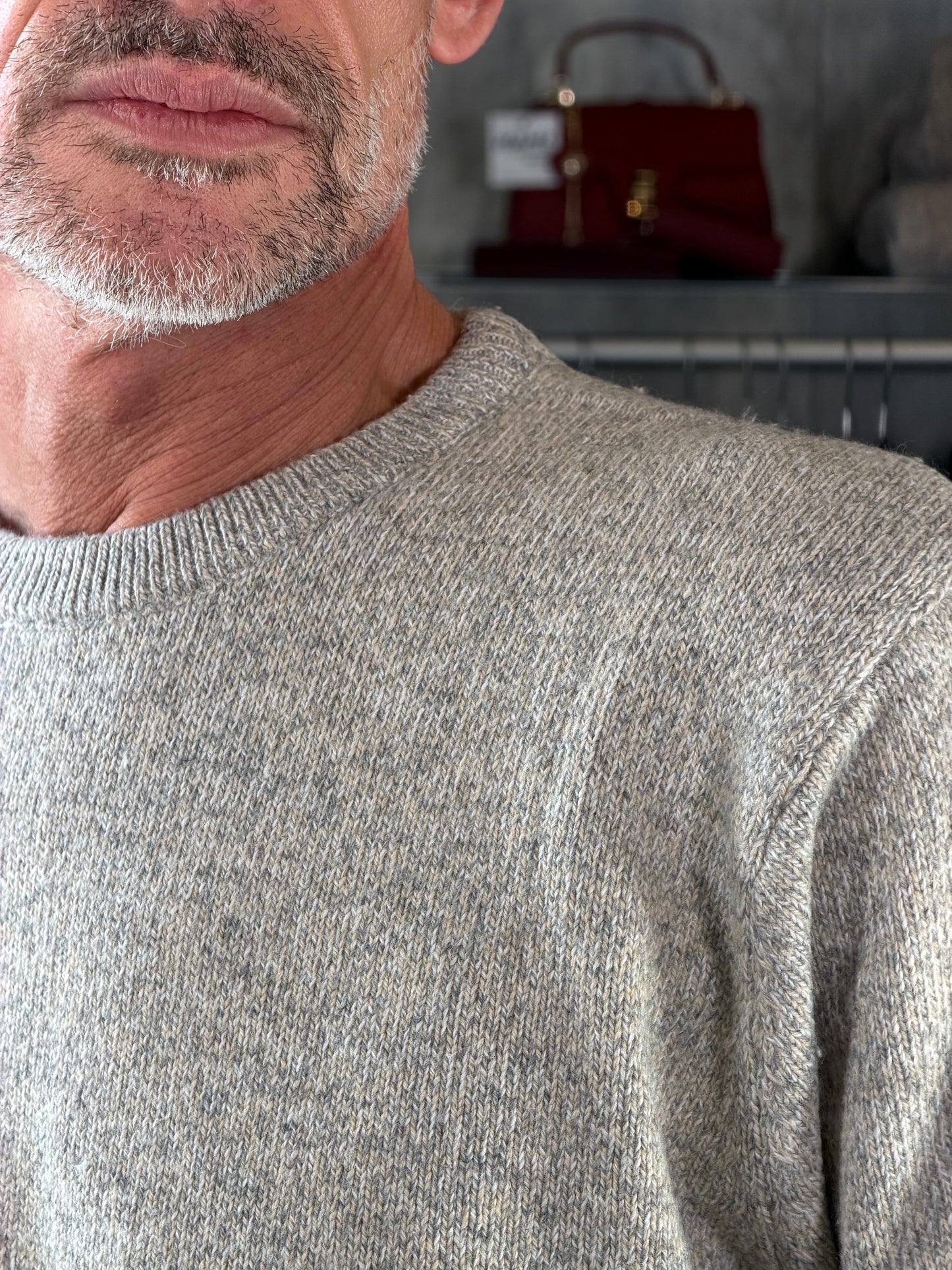 Maglione girocollo mélange beige 2599