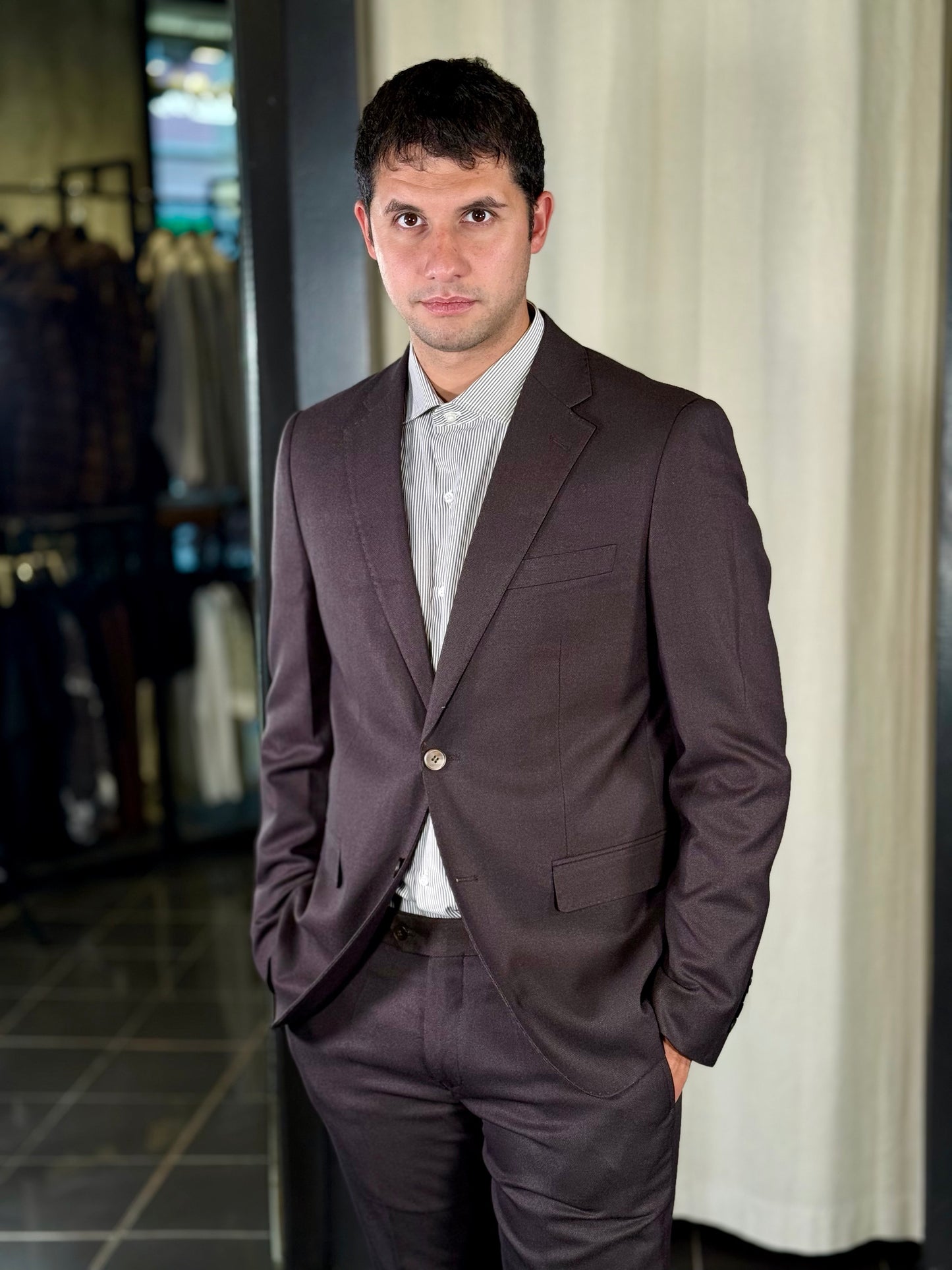 Abito marrone testa di moro (Giacca + Pantalone) 2330