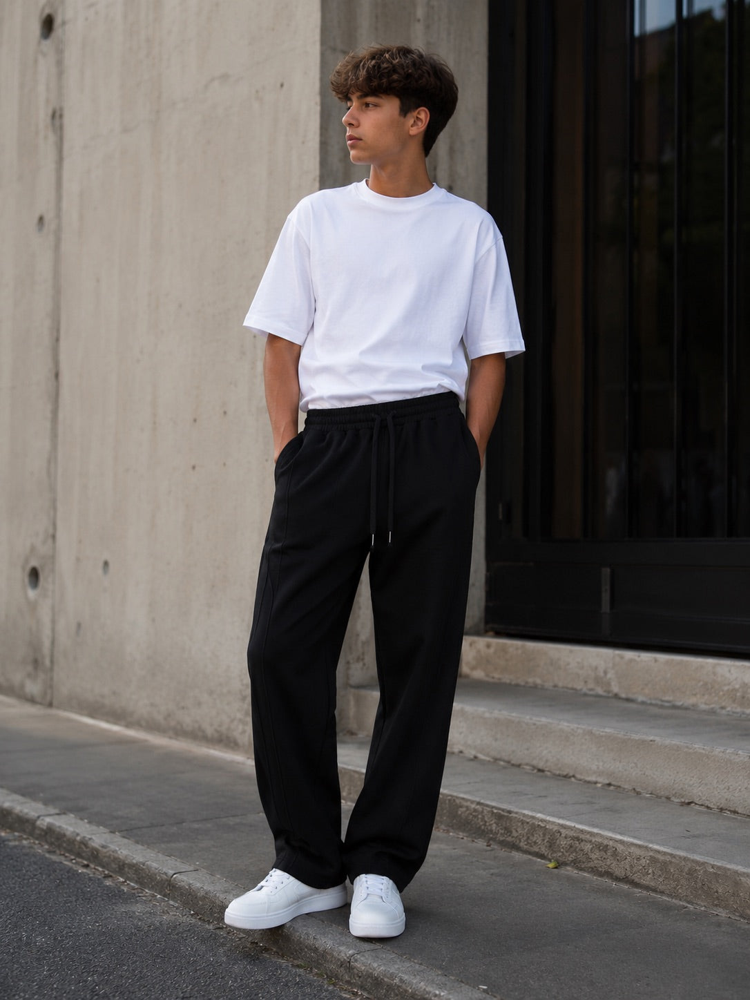 Pantalone tuta baggy nero