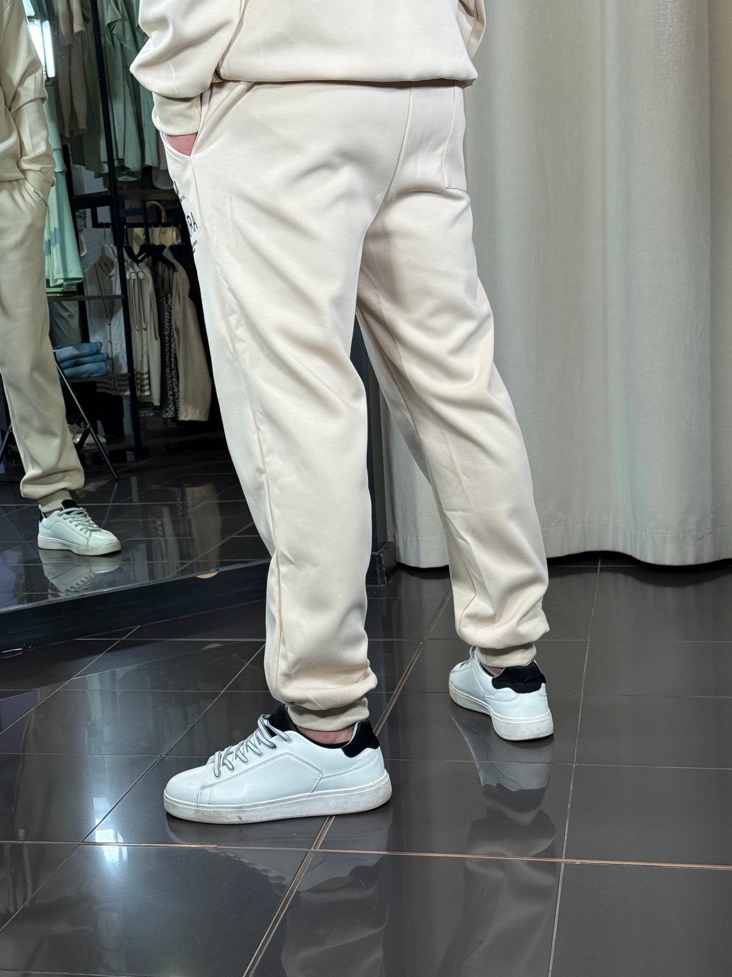 Pantalone tuta beige 373