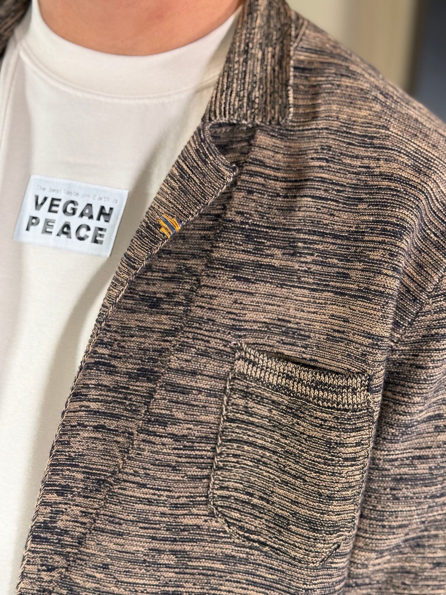 Giacca cardigan marrone mélange 368