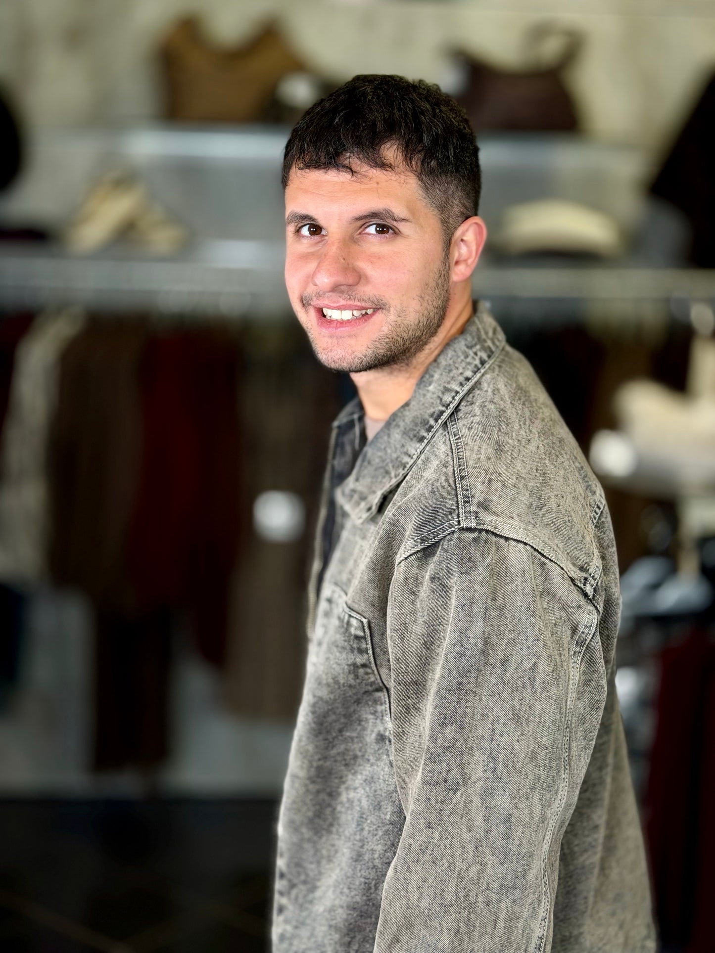 Camicia in jeans oversize con tasche applicate 2088