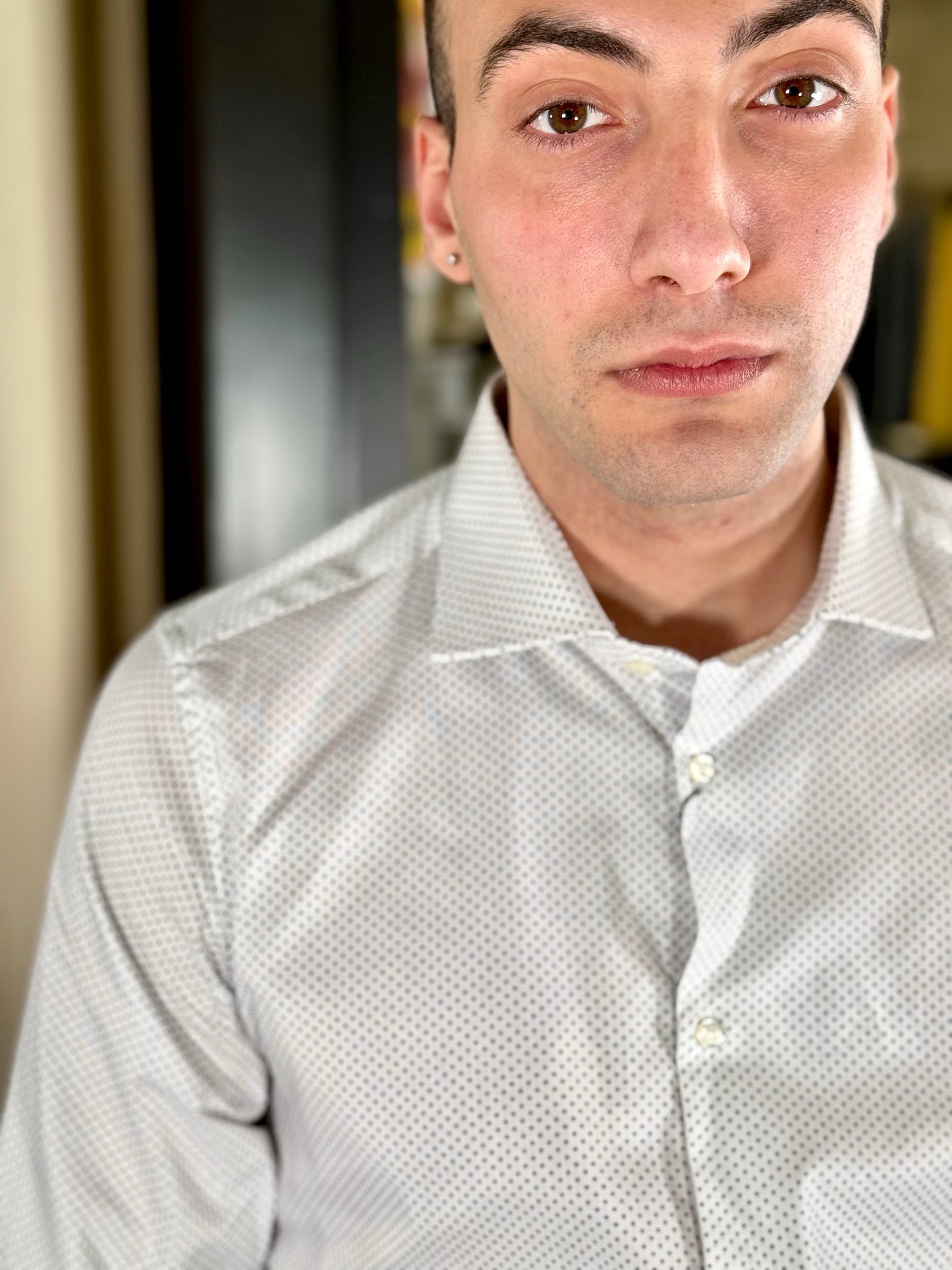 Camicia bianca a pois neri 167