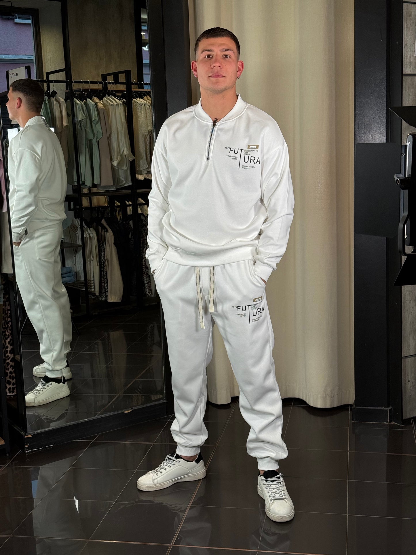 Pantalone tuta panna 372