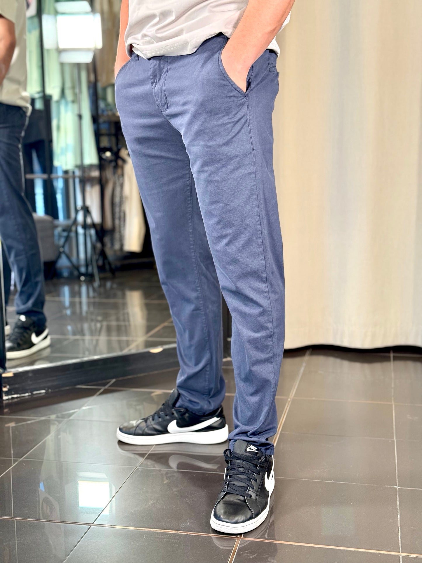 Pantalone Slim blu 178