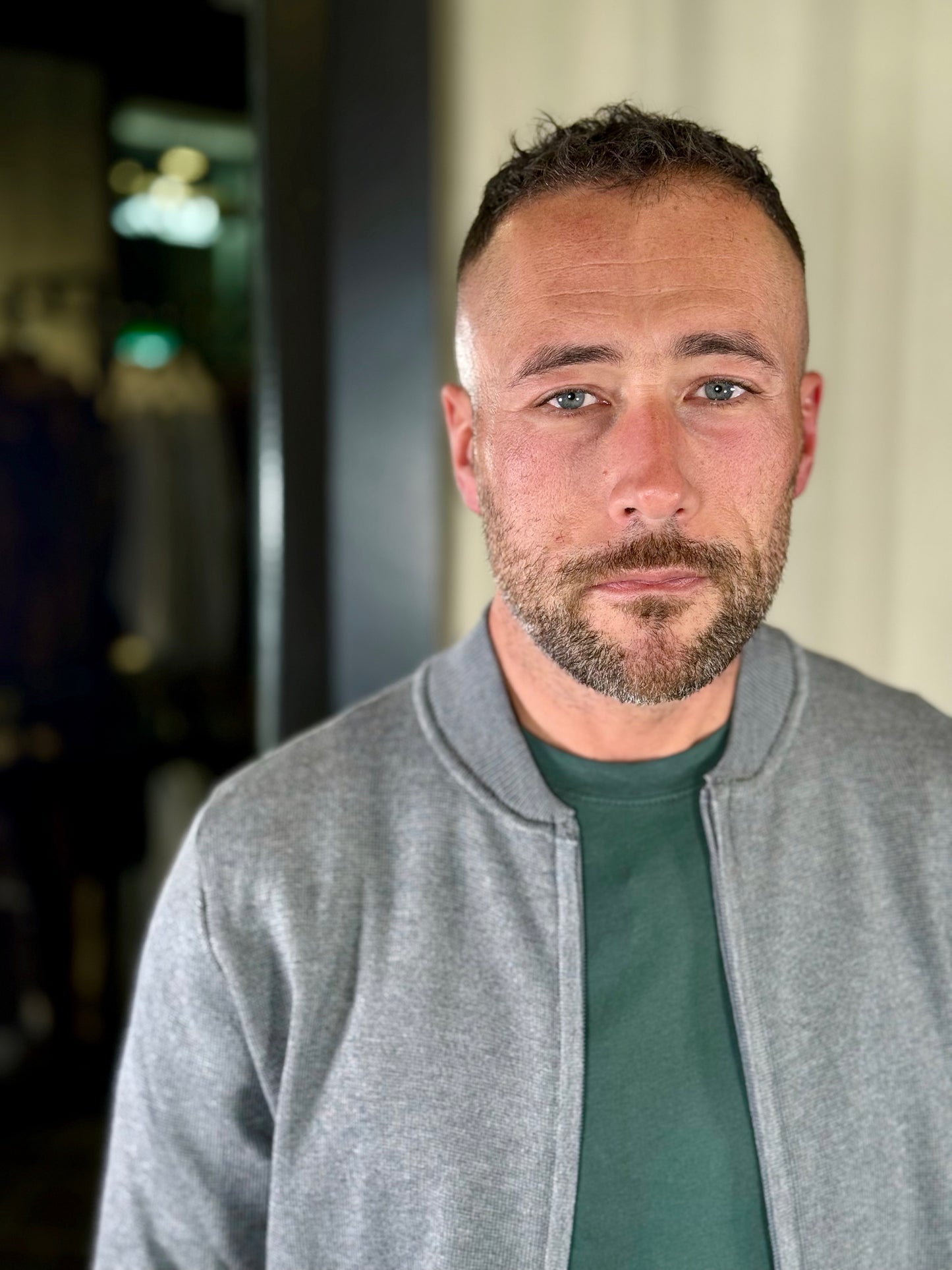 Maglia zip grigia 2335