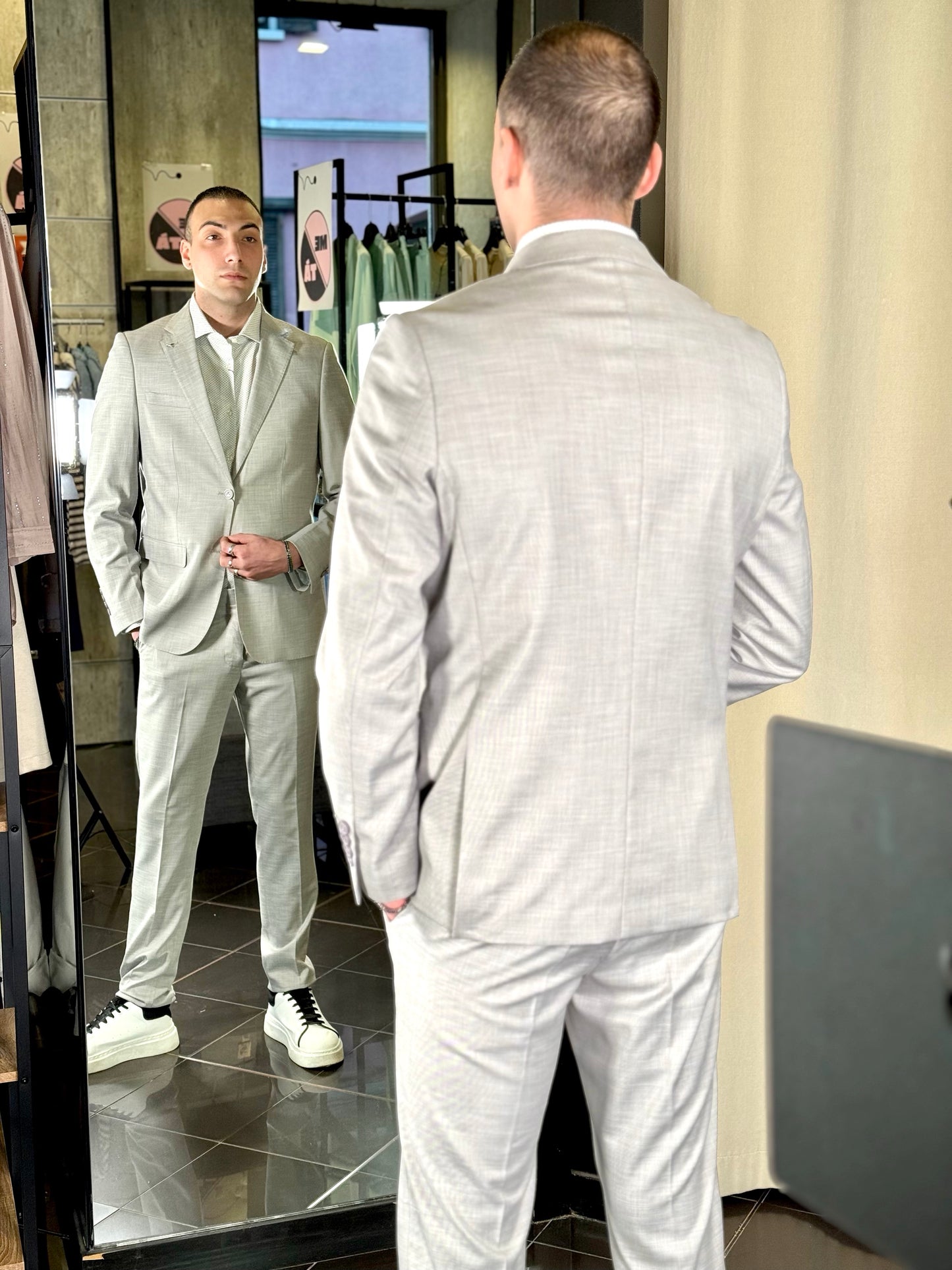 Abito (Pantalone + Giacca) grigio 105