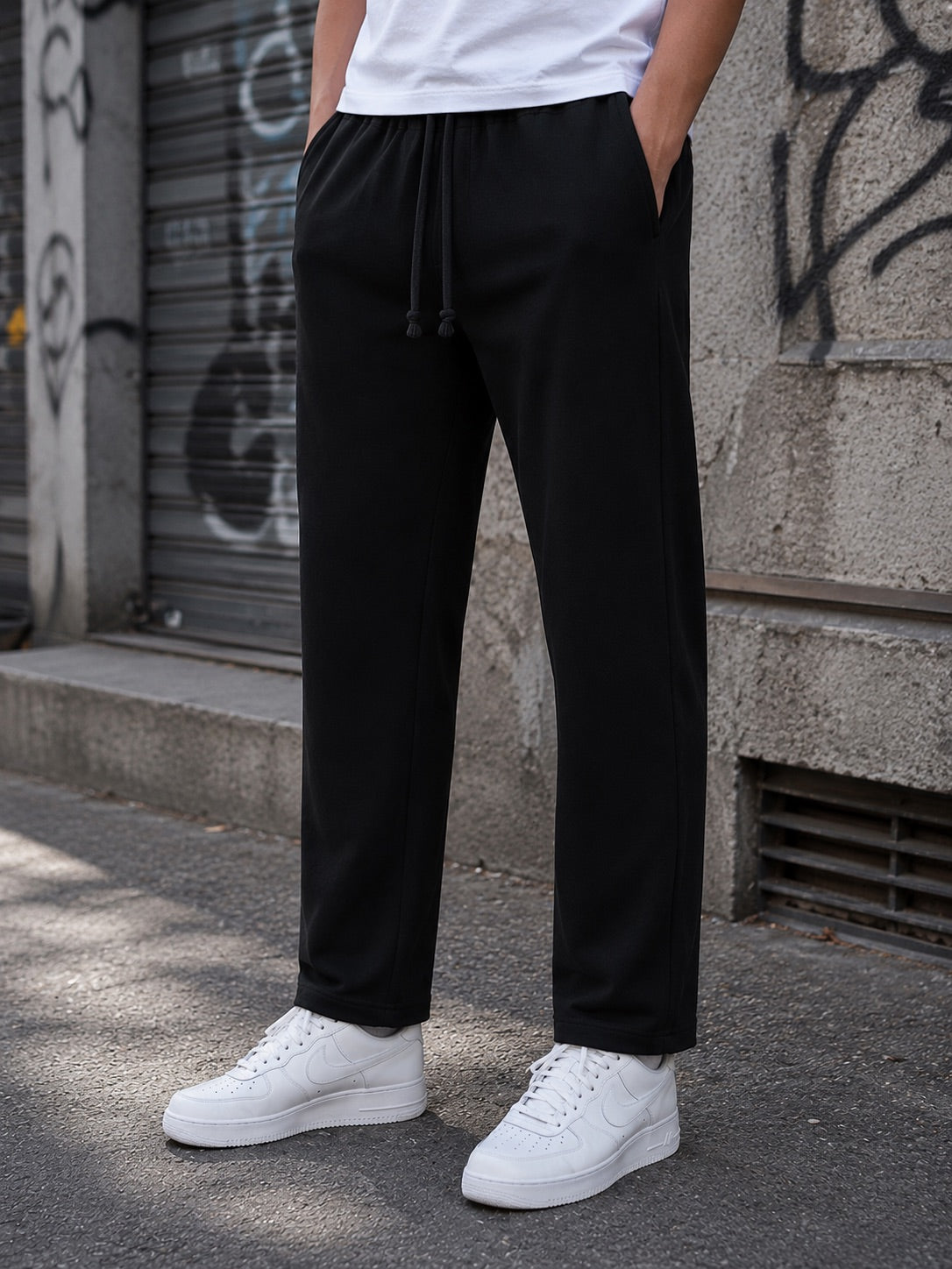 Pantalone tuta nero
