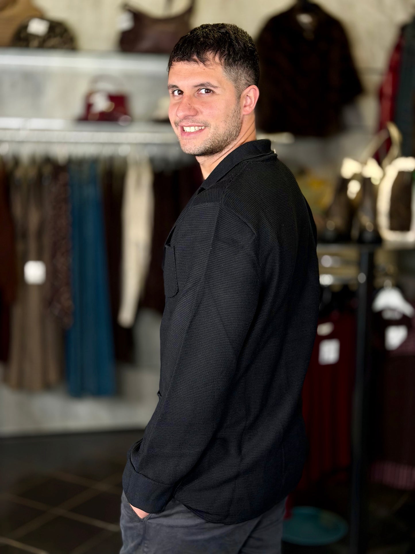 Cardigan giacca nera 2127