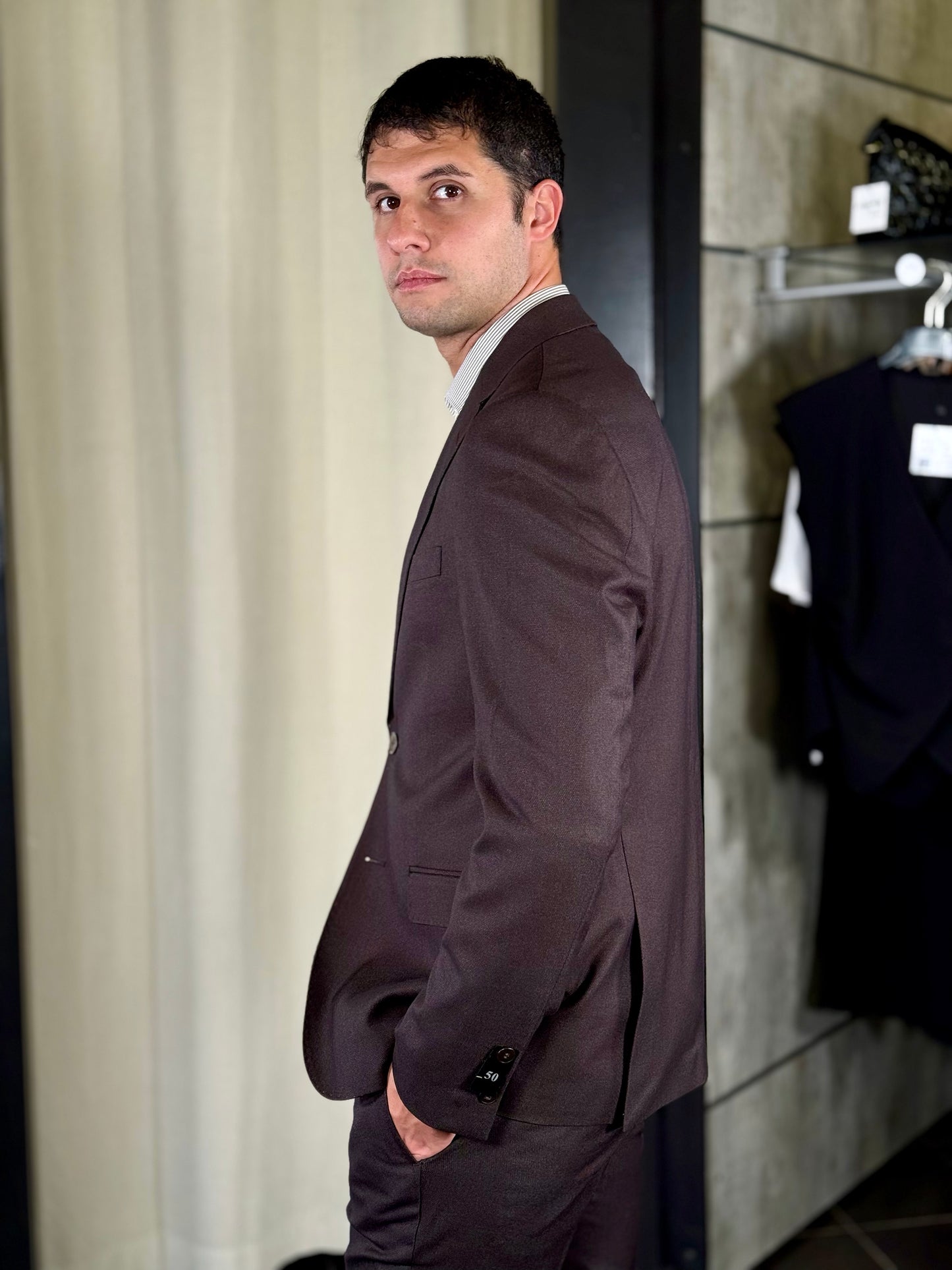 Abito marrone testa di moro (Giacca + Pantalone) 2330