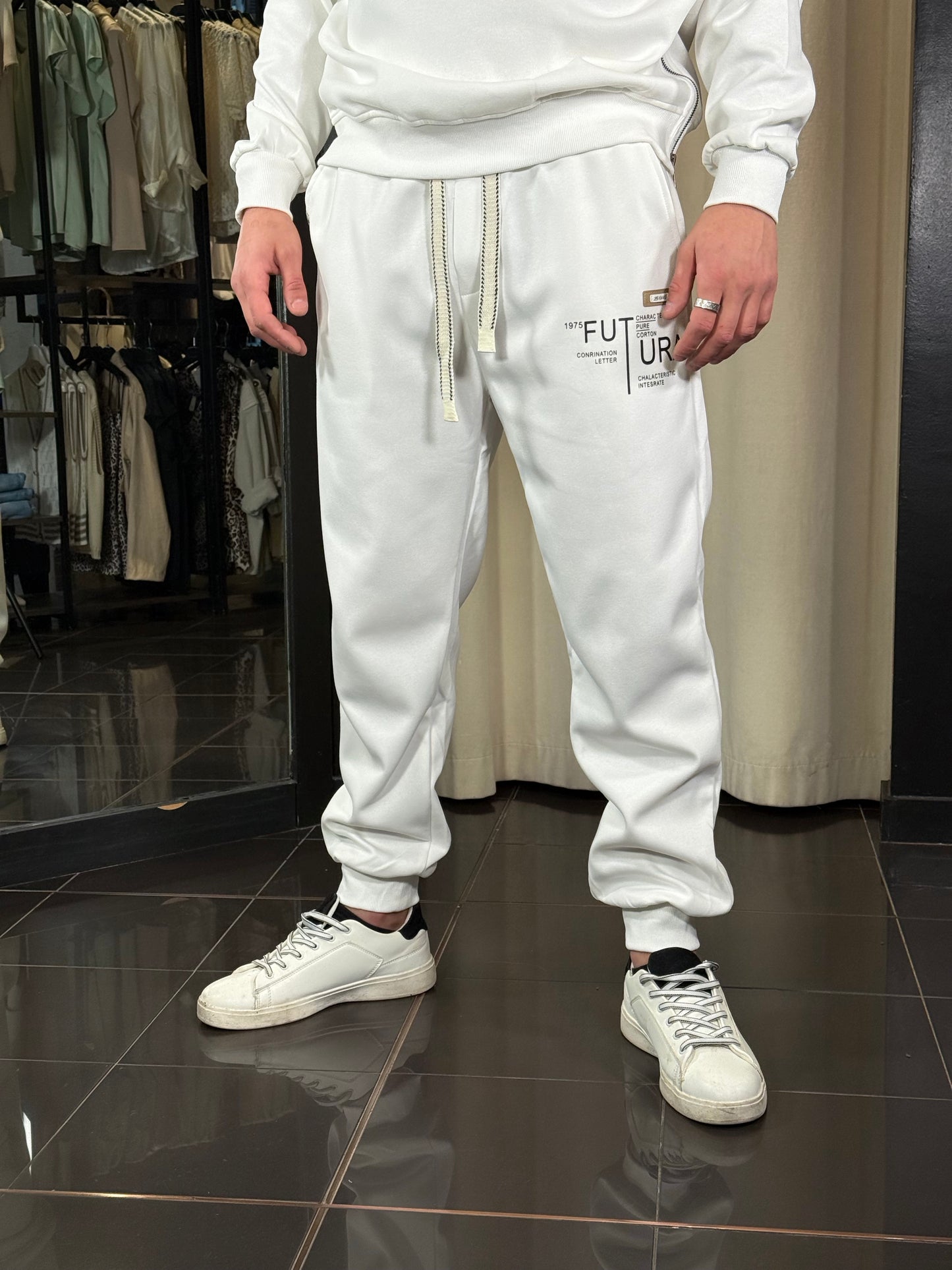 Pantalone tuta panna 372