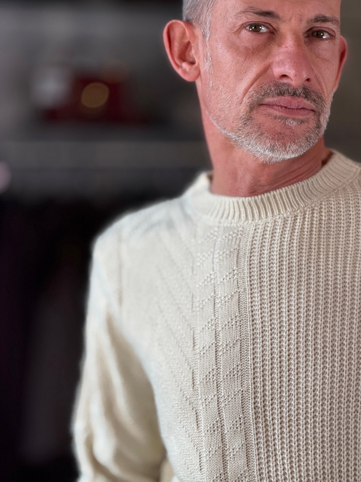 Maglione girocollo sabbia 2562