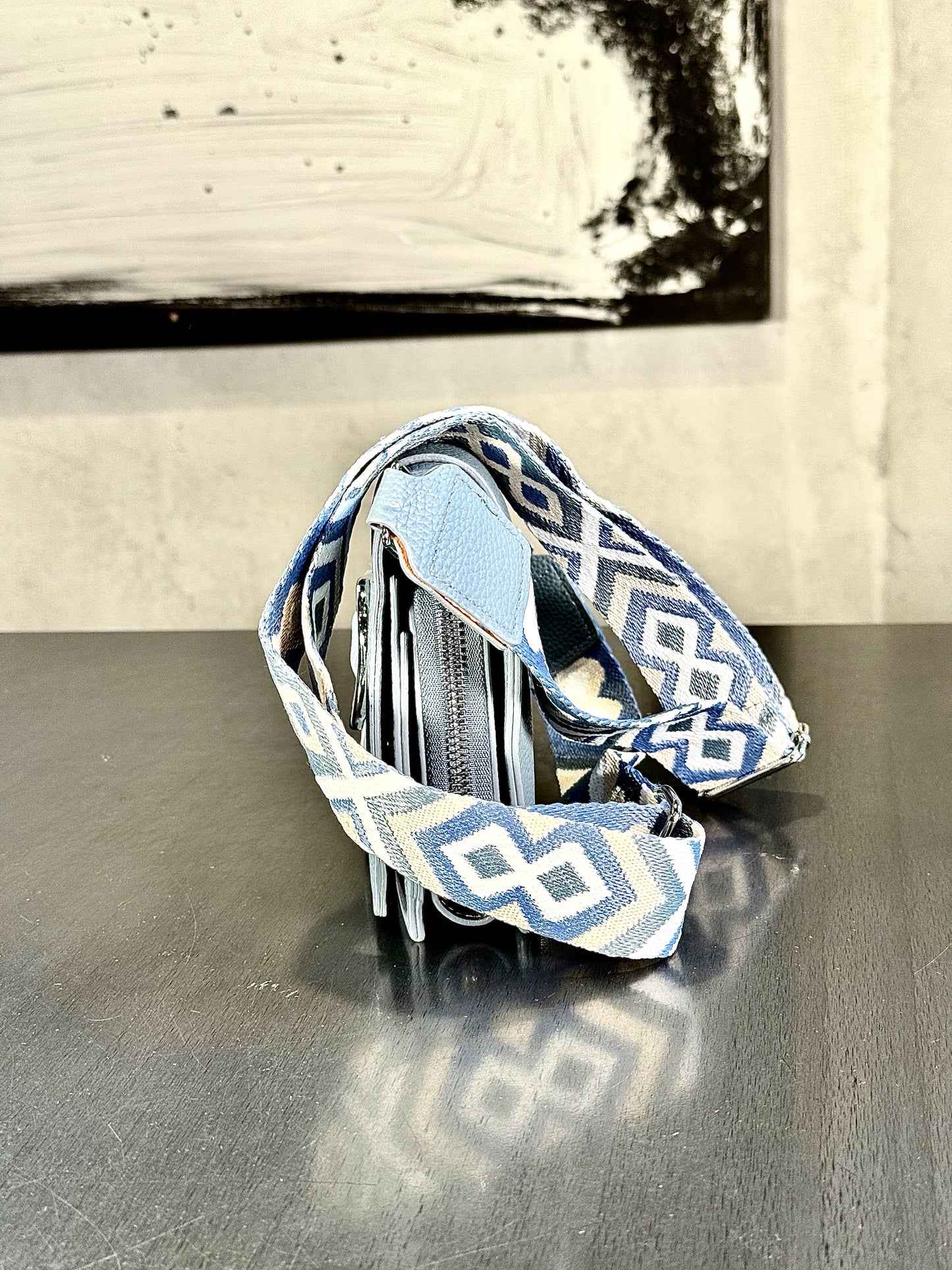 Mini bag a tracolla azzurra 344