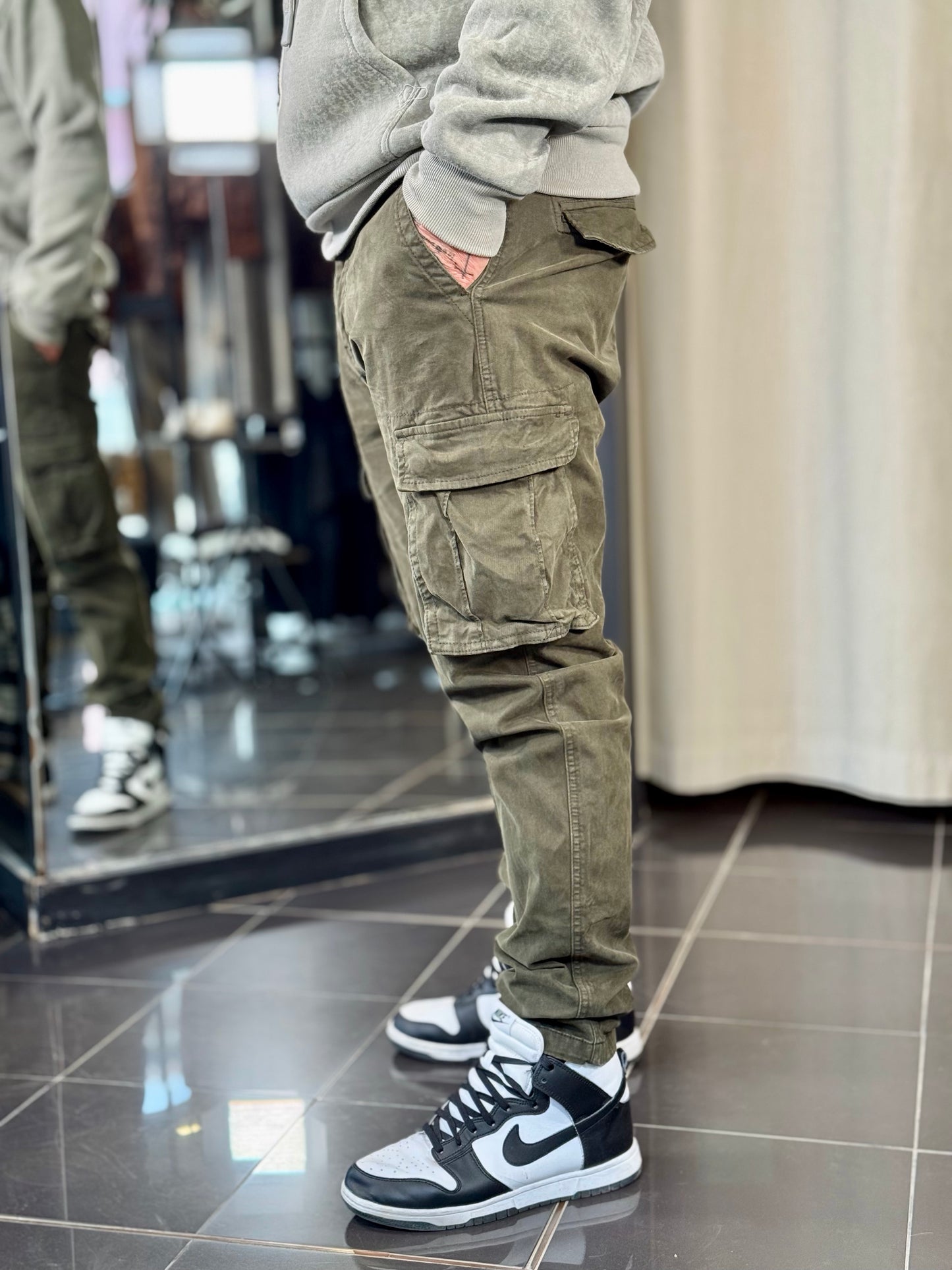 Pantalone cargo verde 2314