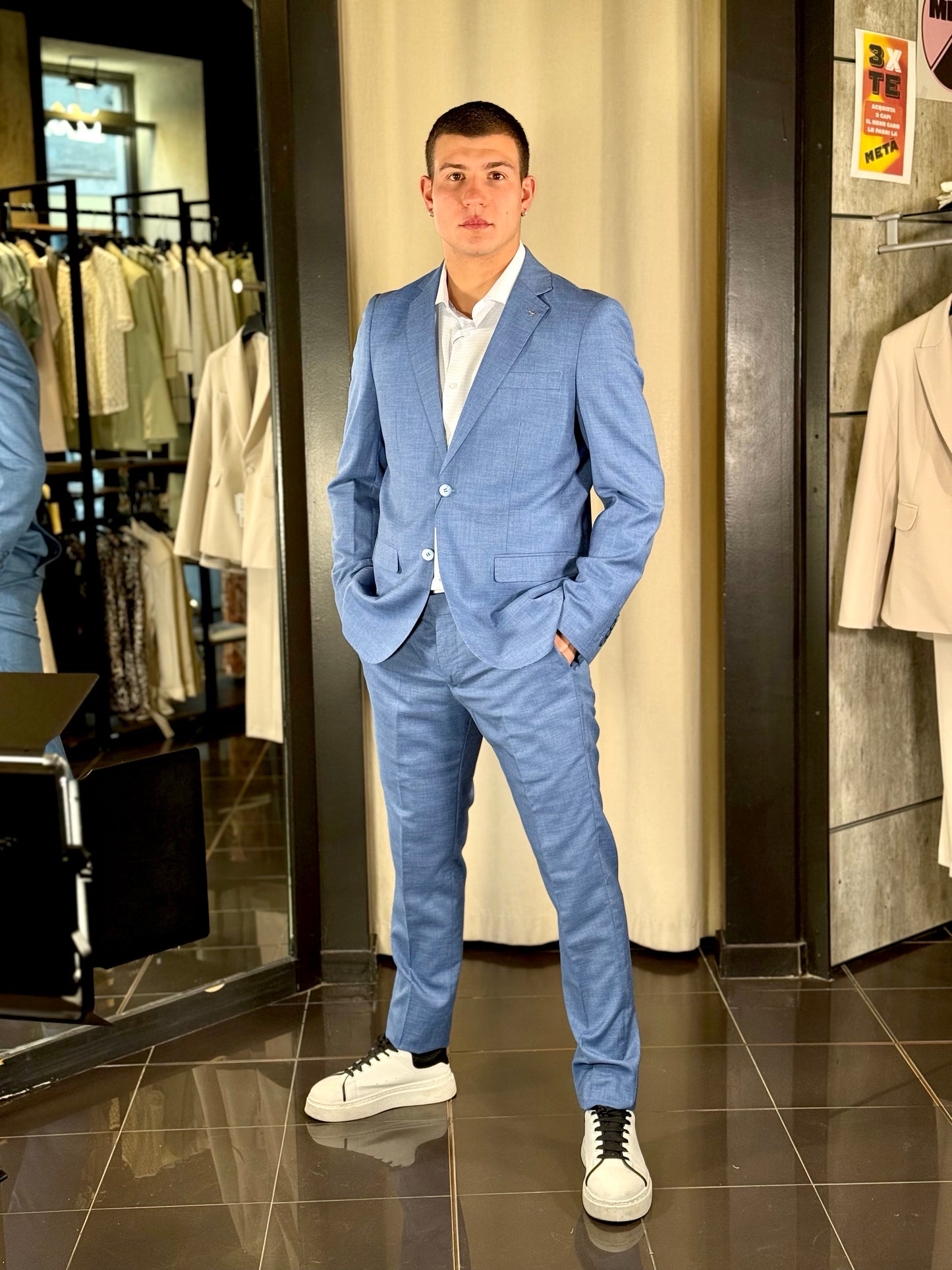 Abito (Pantalone + Giacca) blu jeans 107