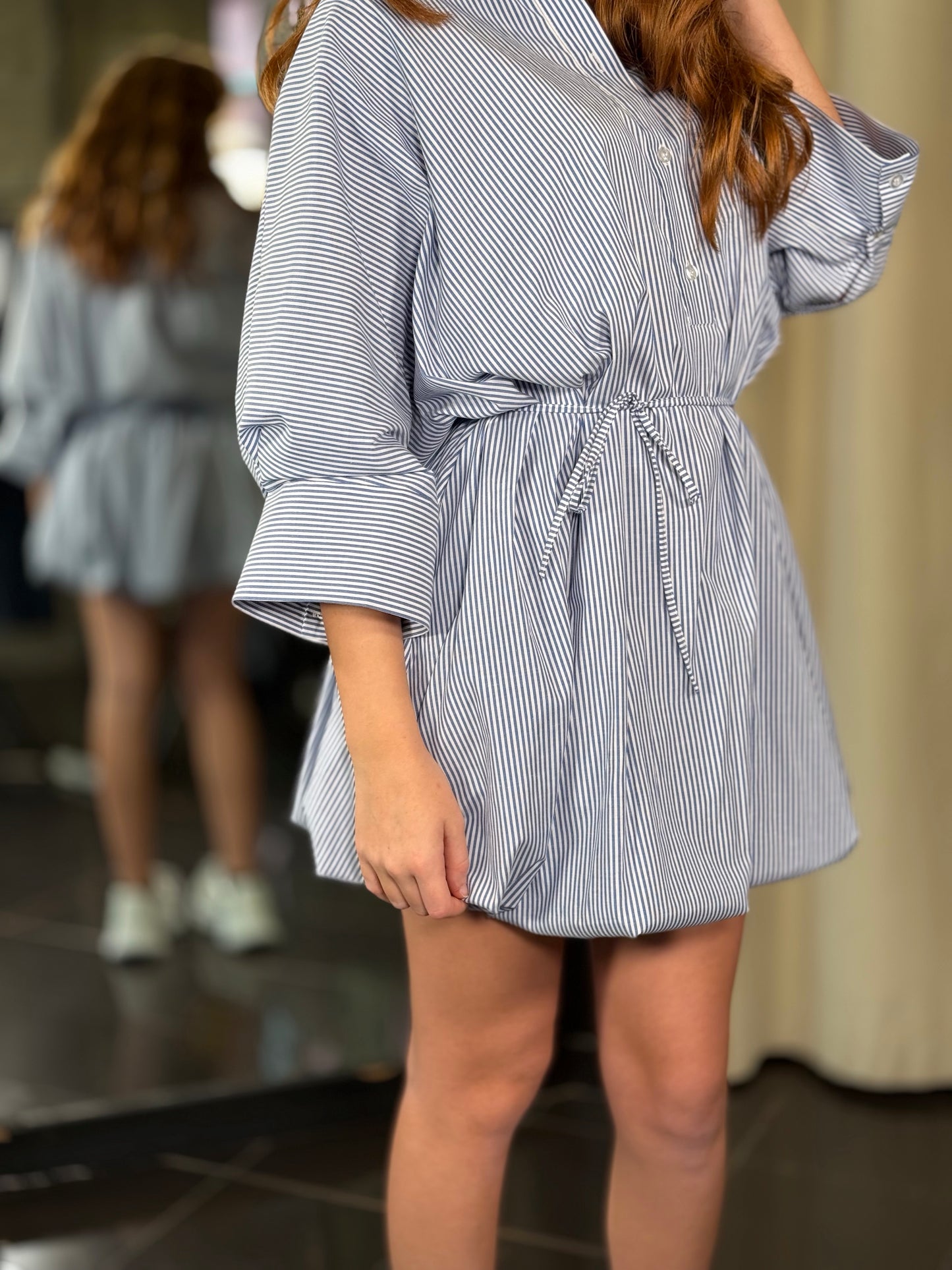 Abito camicia oversize con gonna a palloncino in taglia unica 316