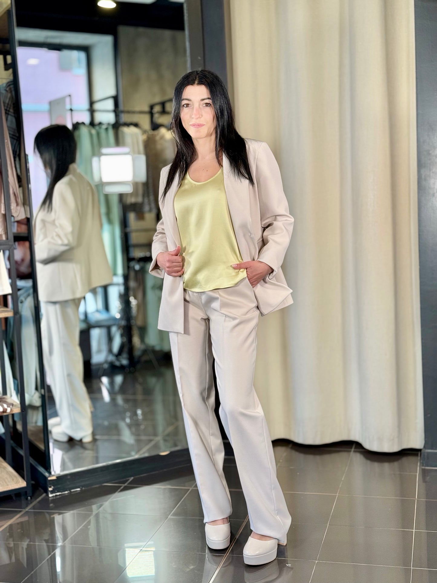 Tailleur (blazer + pantalone) beige 212