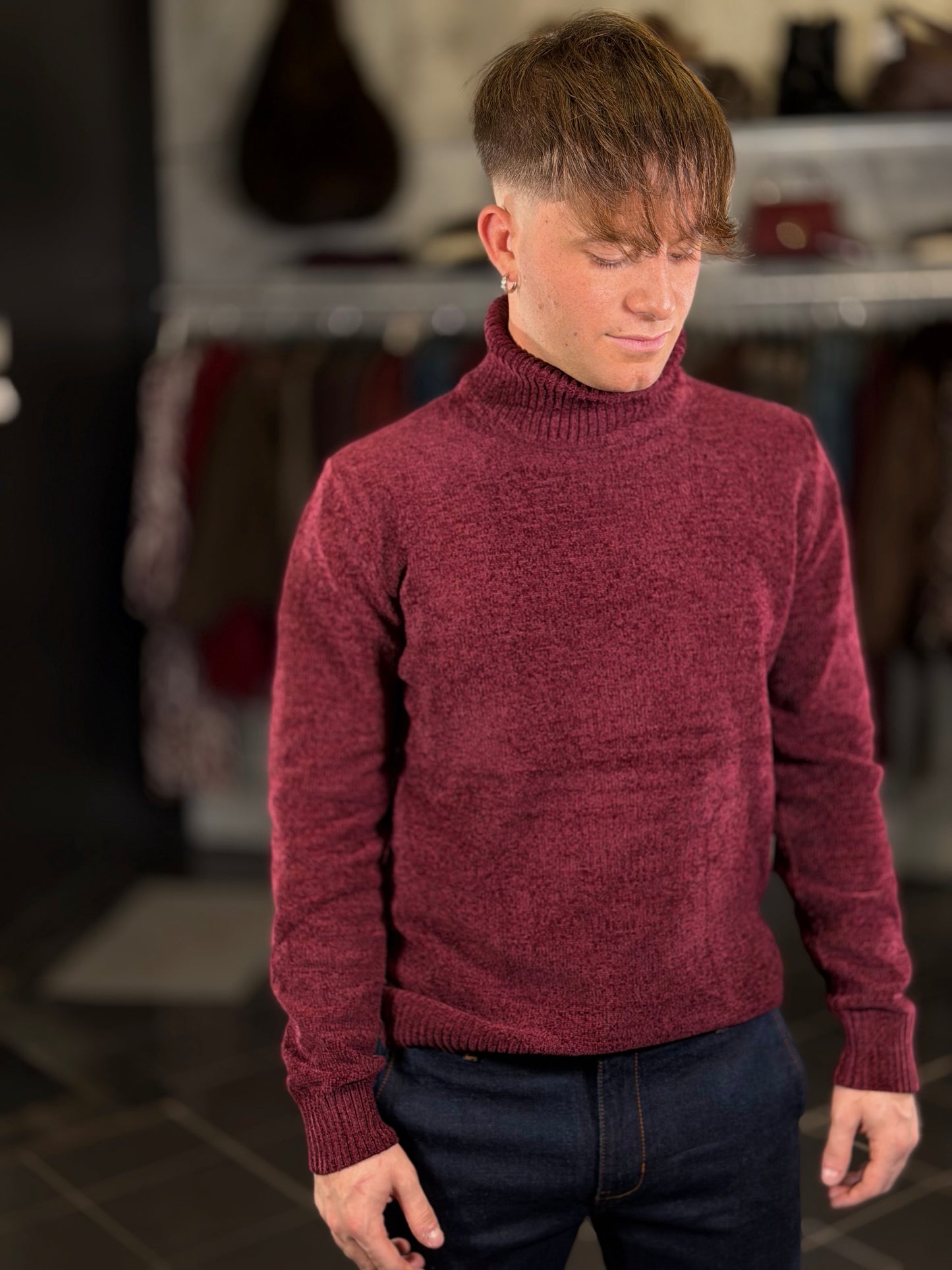 Dolcevita effetto ciniglia bordeaux 2501