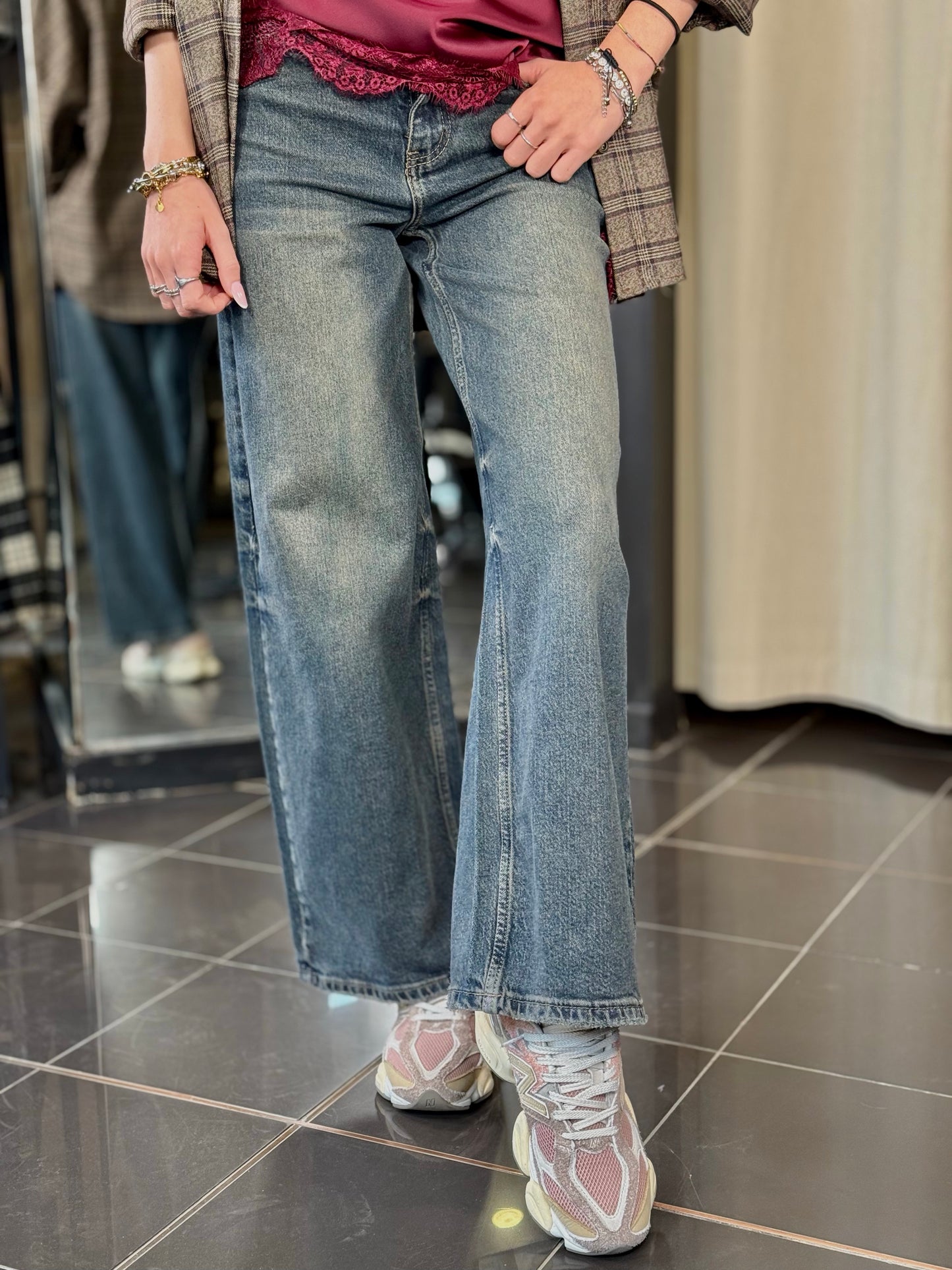 Jeans a palazzo slavato 2192