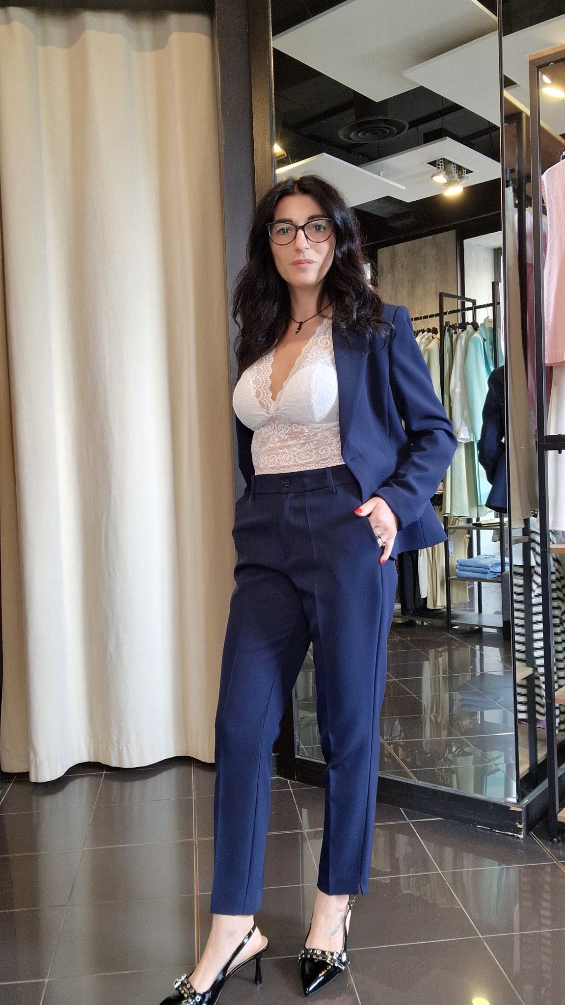 Tailleur (giacca + pantalone) blu 489