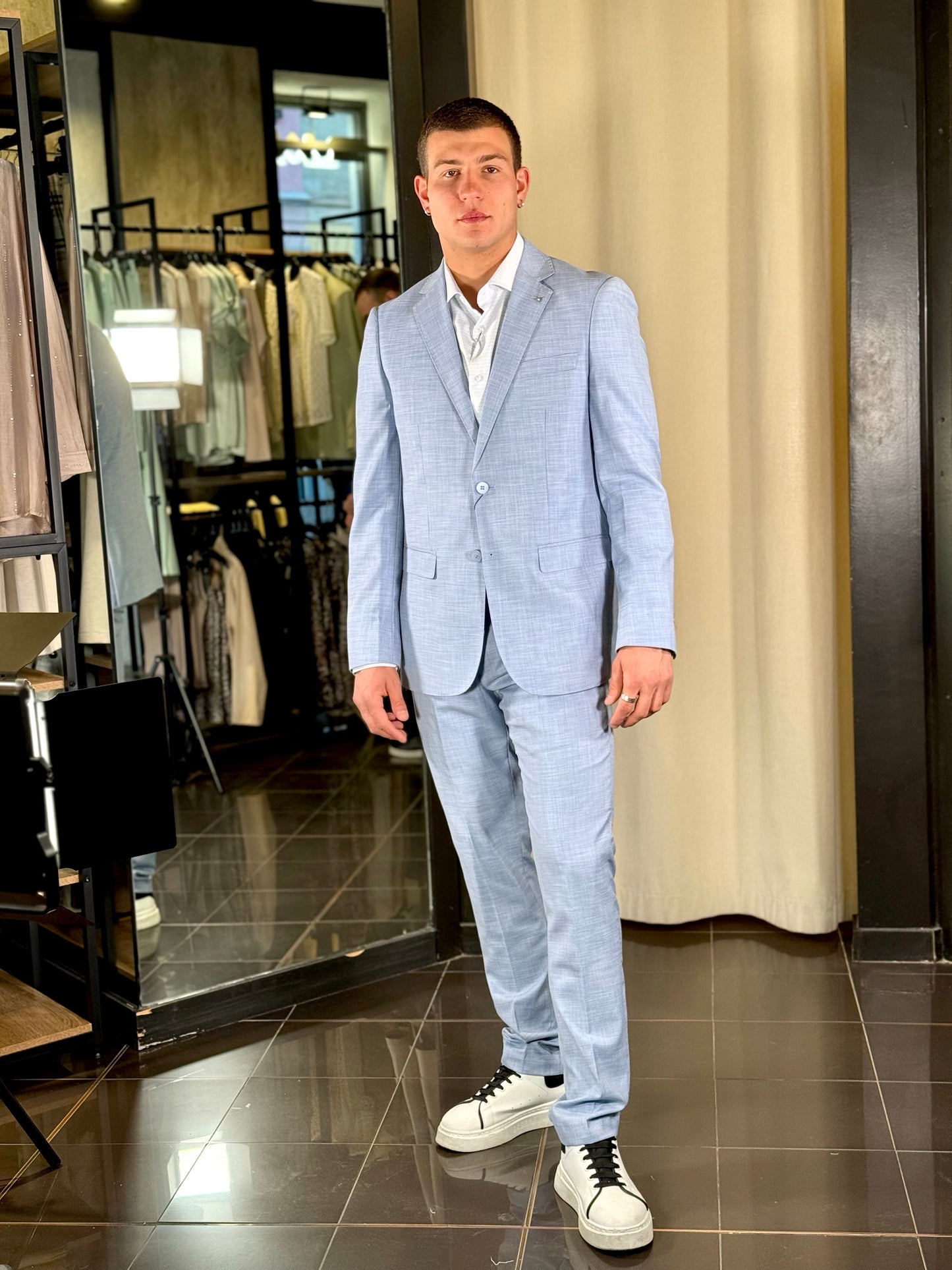 Abito (Pantalone + Giacca) azzurro 108