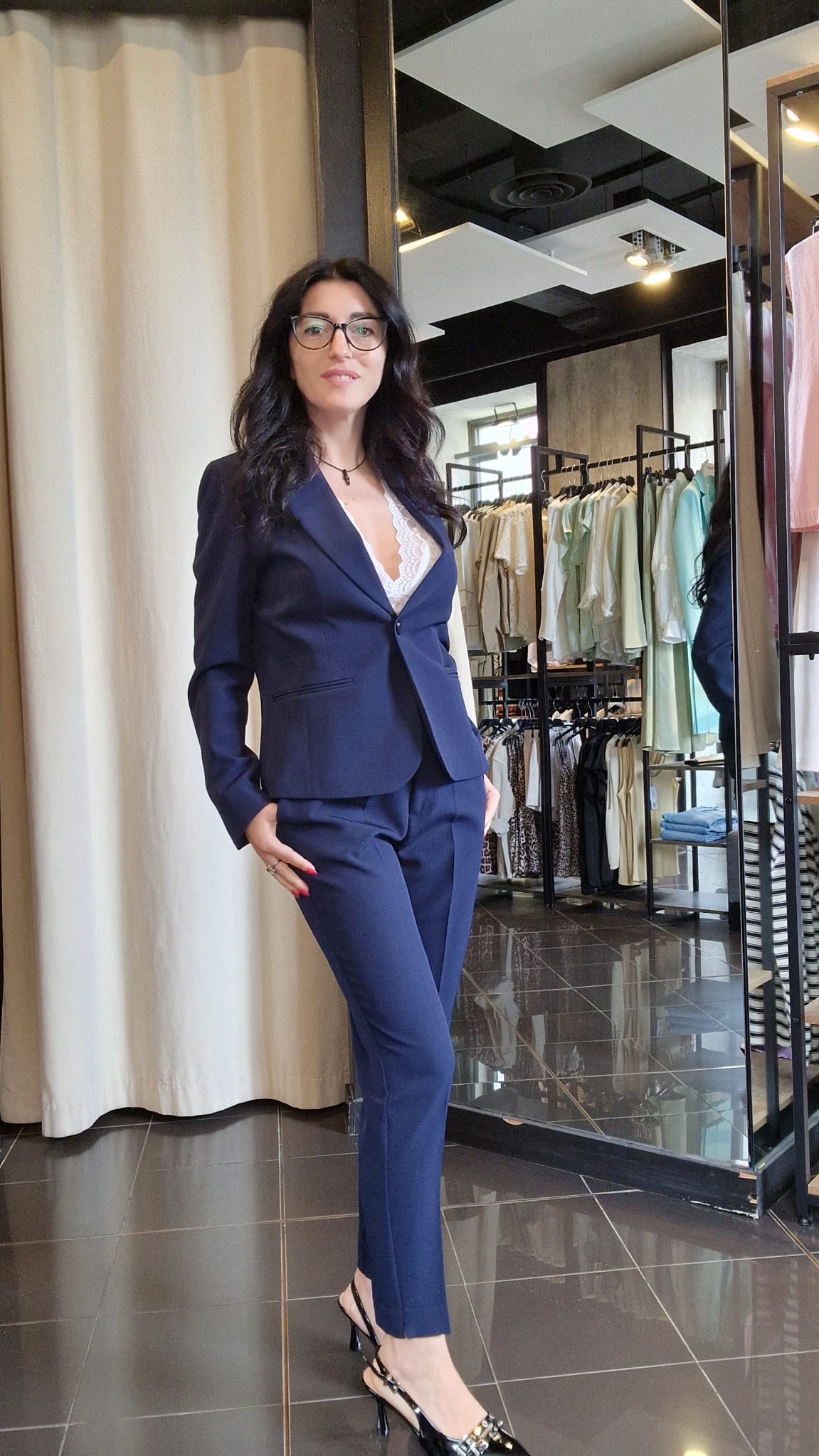 Tailleur (giacca + pantalone) blu 489