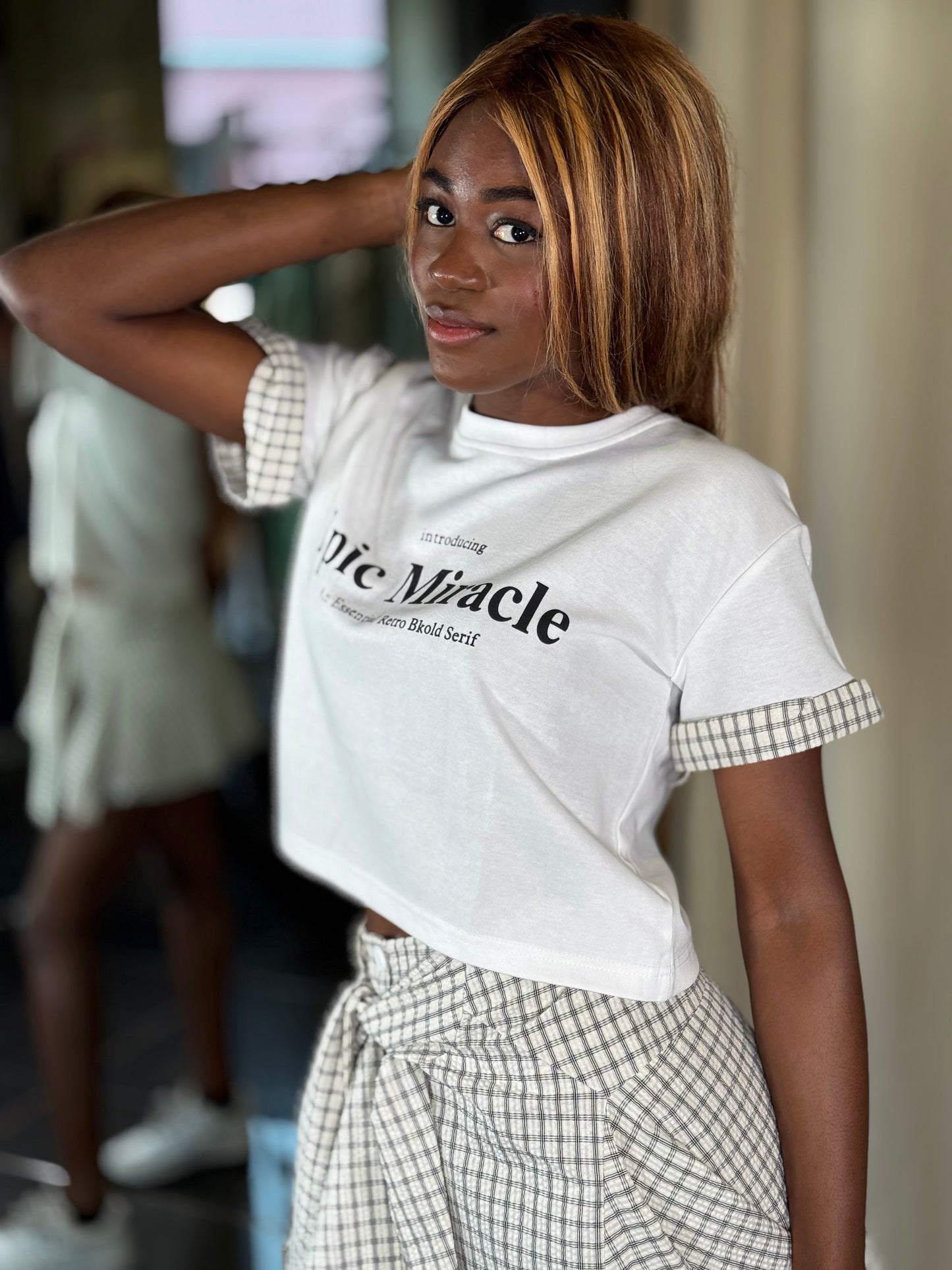 Completo (t-shirt crop + shorts) in taglia unica 454