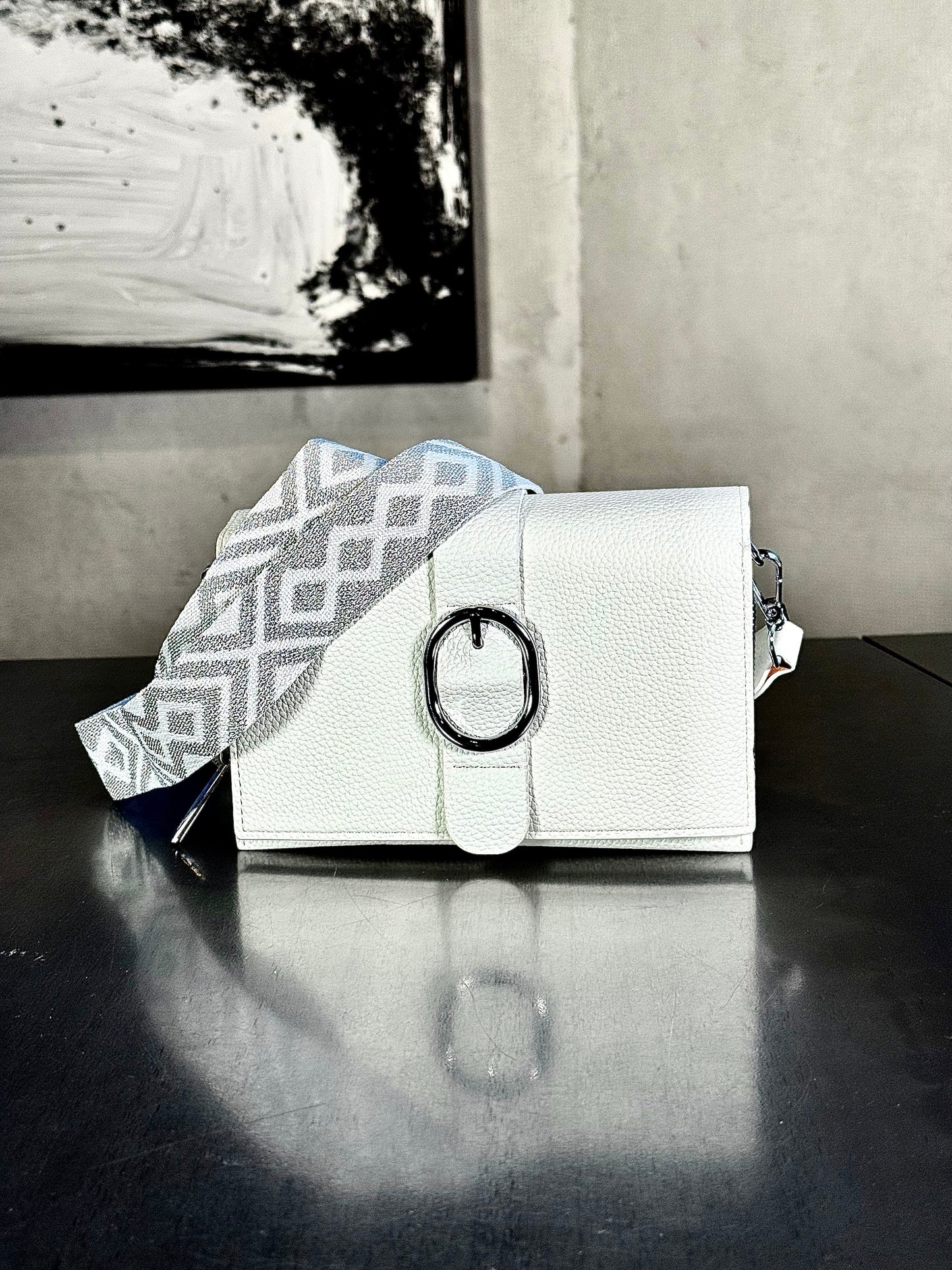 Mini bag a tracolla bianca 343