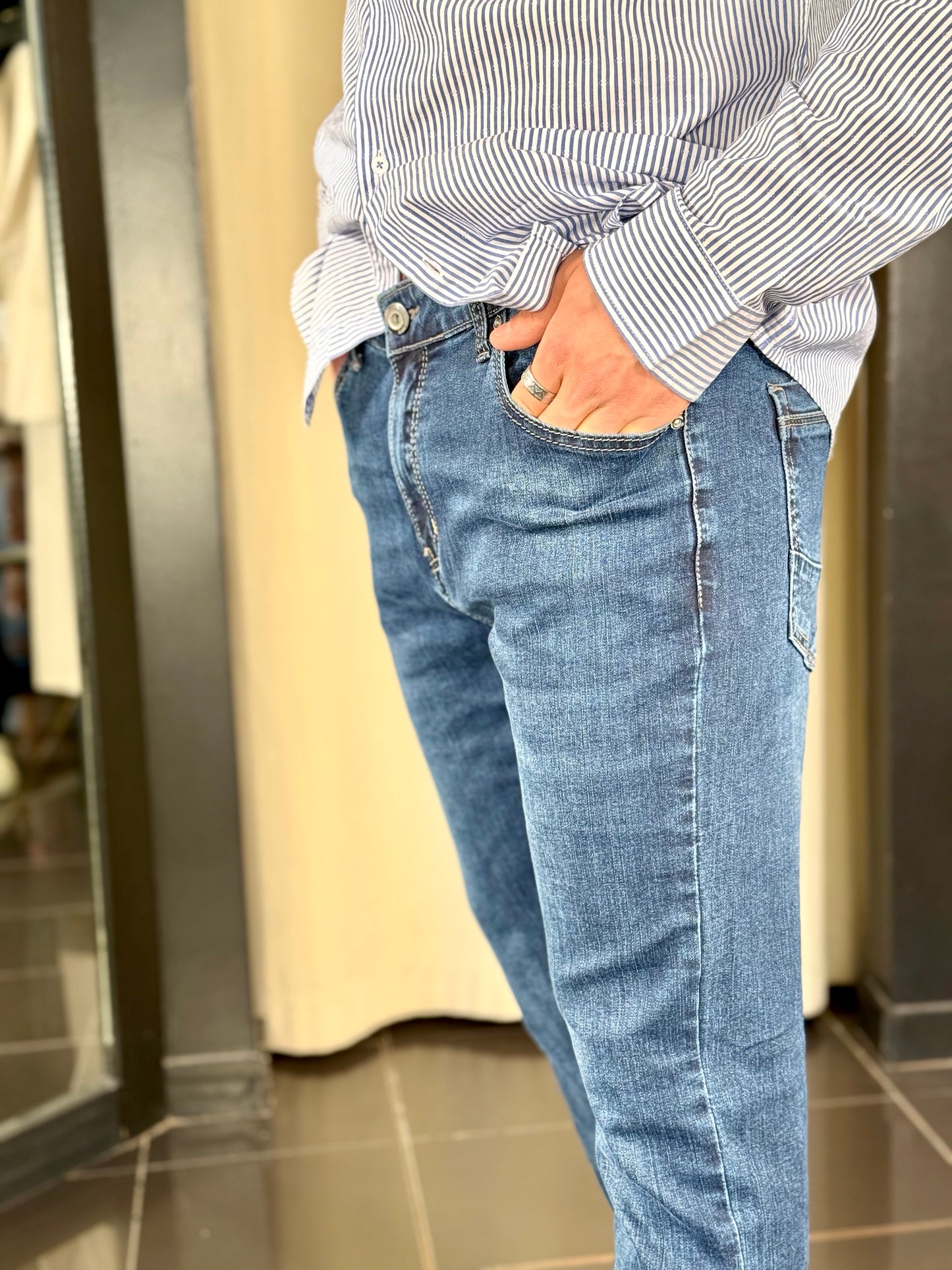 Jeans blu Slim 096