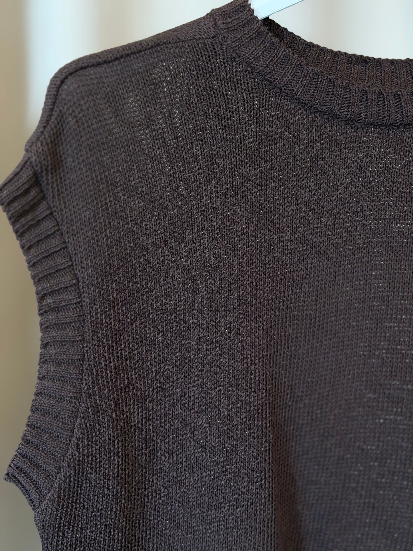 Gilet in maglia marrone in taglia unica 2545