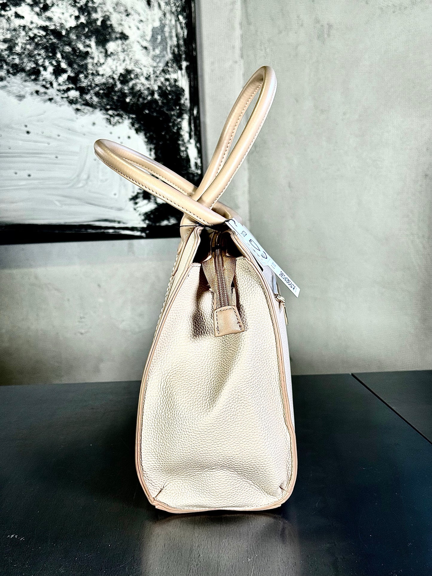 Maxi bag beige con tracolla all’interno 328