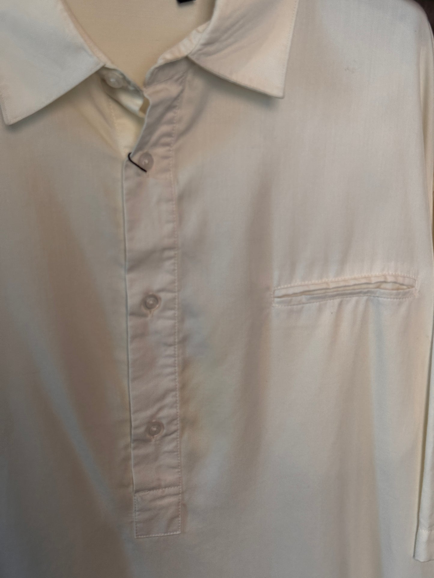 Camicia oversize maniche corte beige 2623