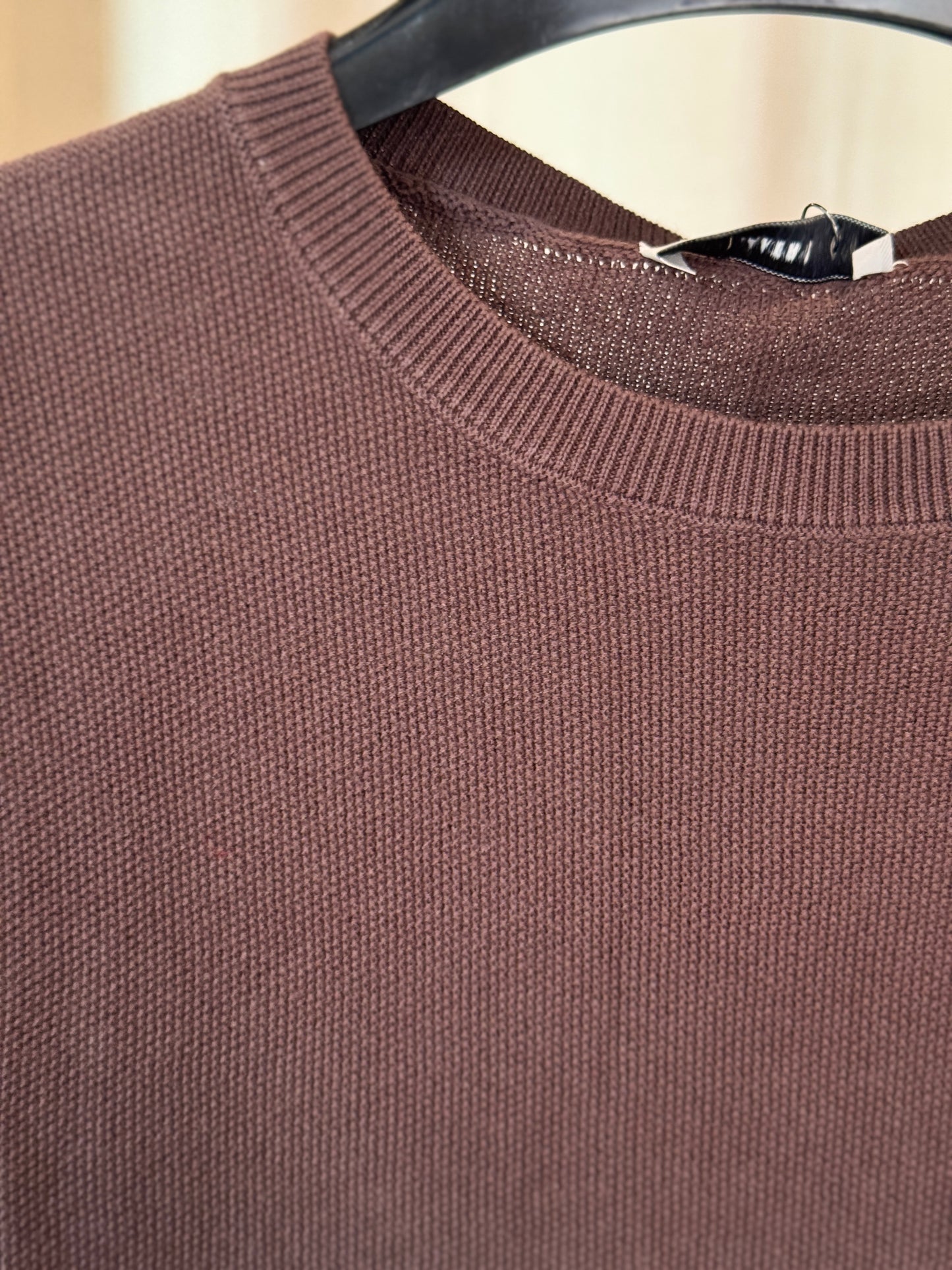 T-shirt in filo marrone 2831