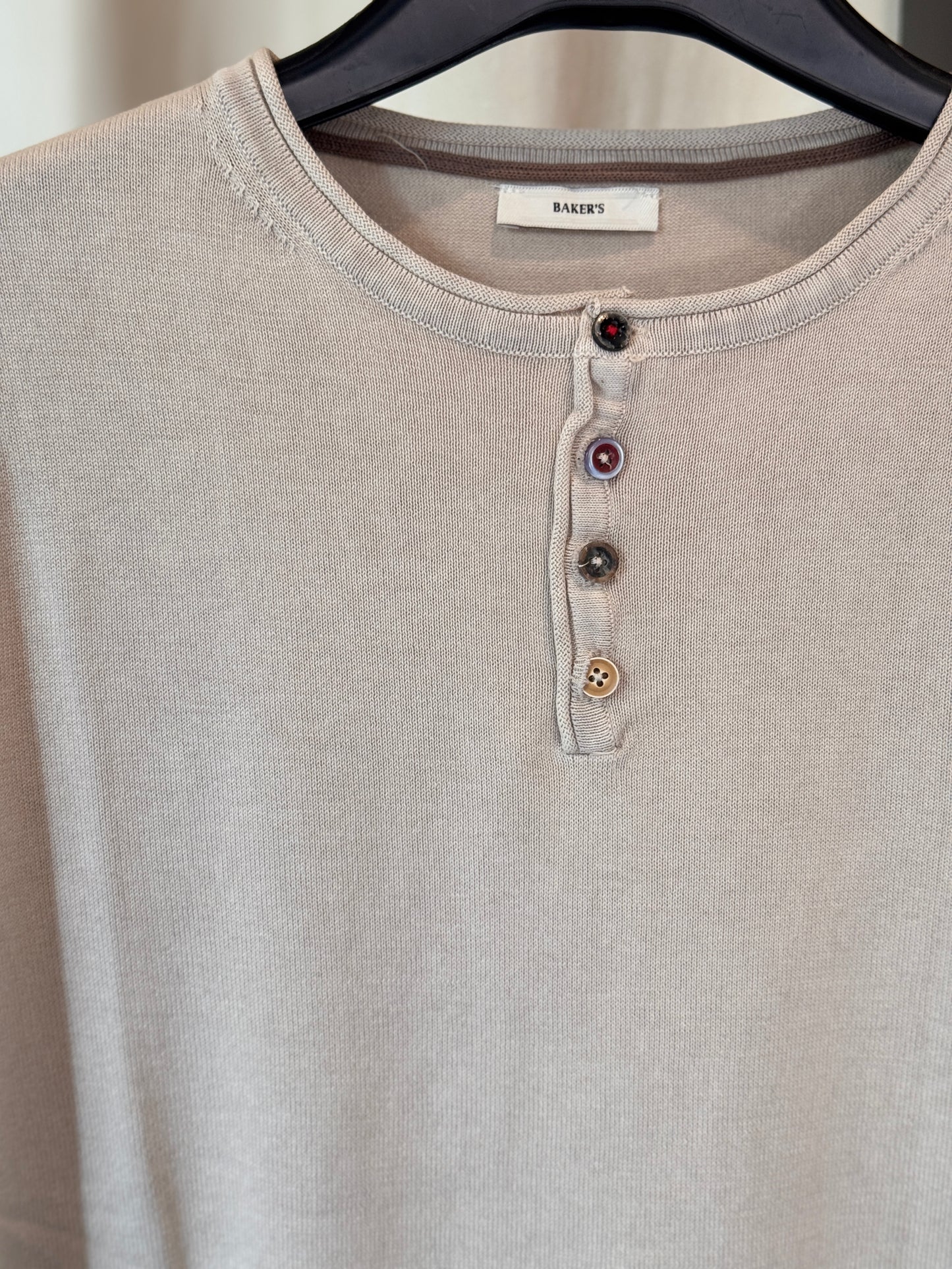 T-shirt in filo serafino beige 2836
