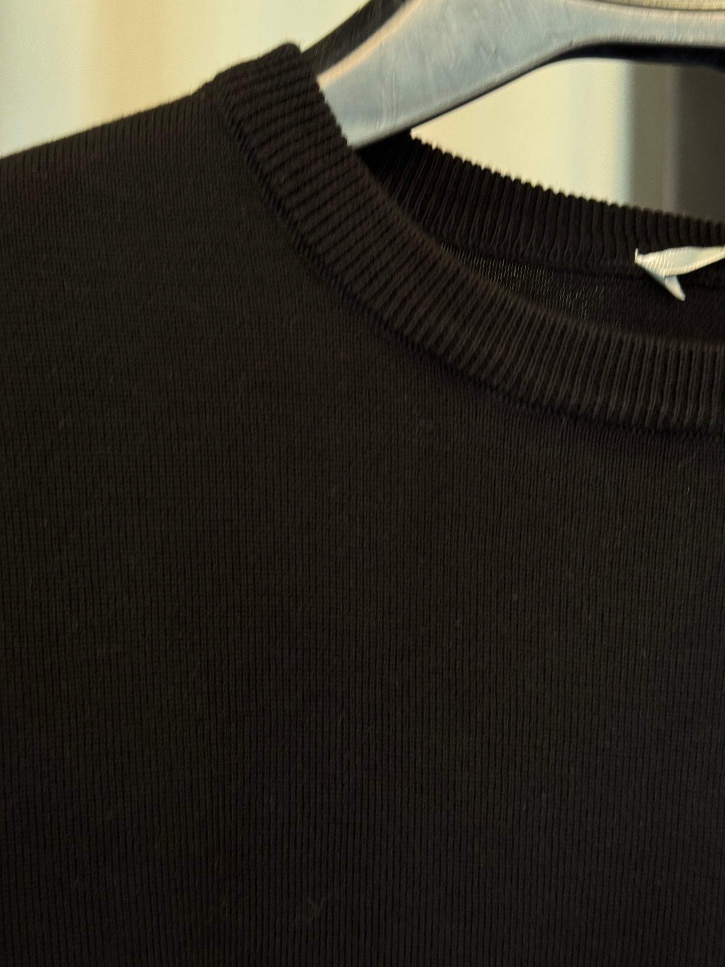T-shirt in maglina girocollo nera 2972