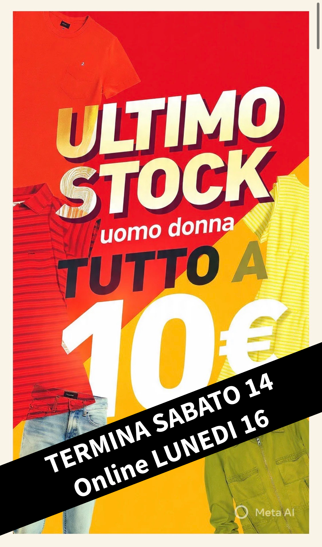 ULTIMO STOCK Tutto a 10€