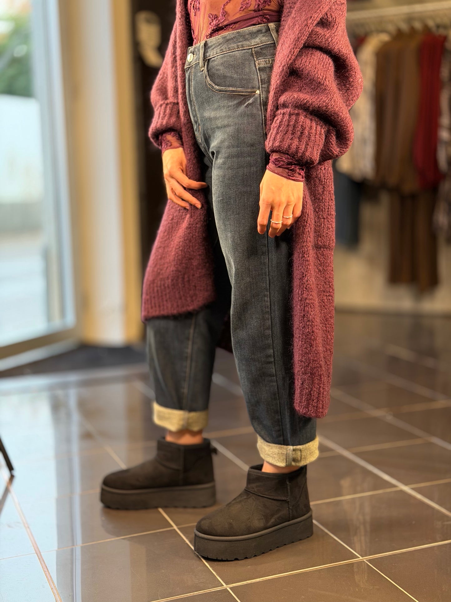 Cardigan borgogna in taglia unica 2423